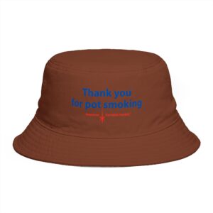 Bucket Hat - "Thank You for Pot Smoking" Retro Stoner Festival Hat