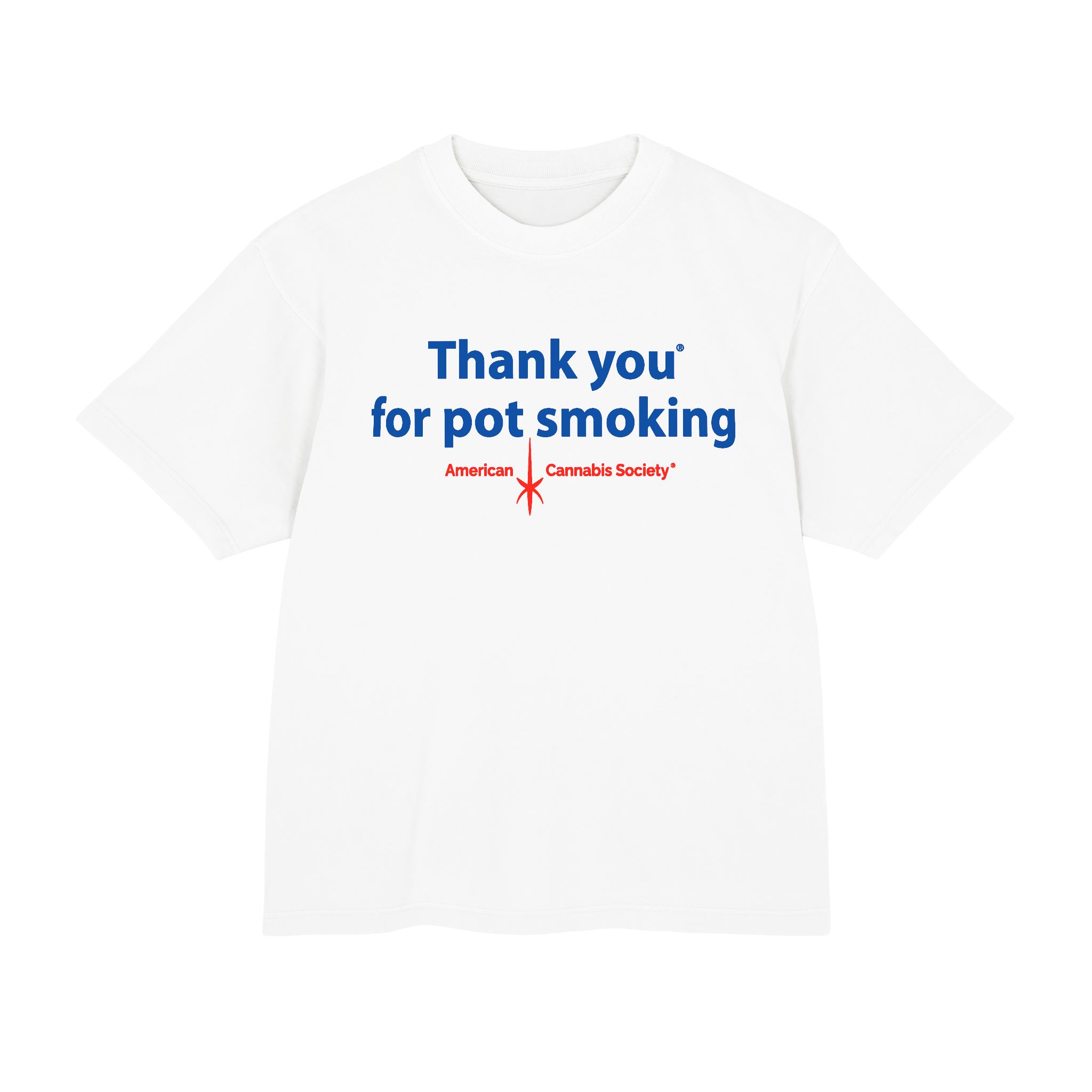 Thank You for Pot Smoking® cannabis graphic tee on Lane Seven heavyweight cotton — GreenRX™ original design