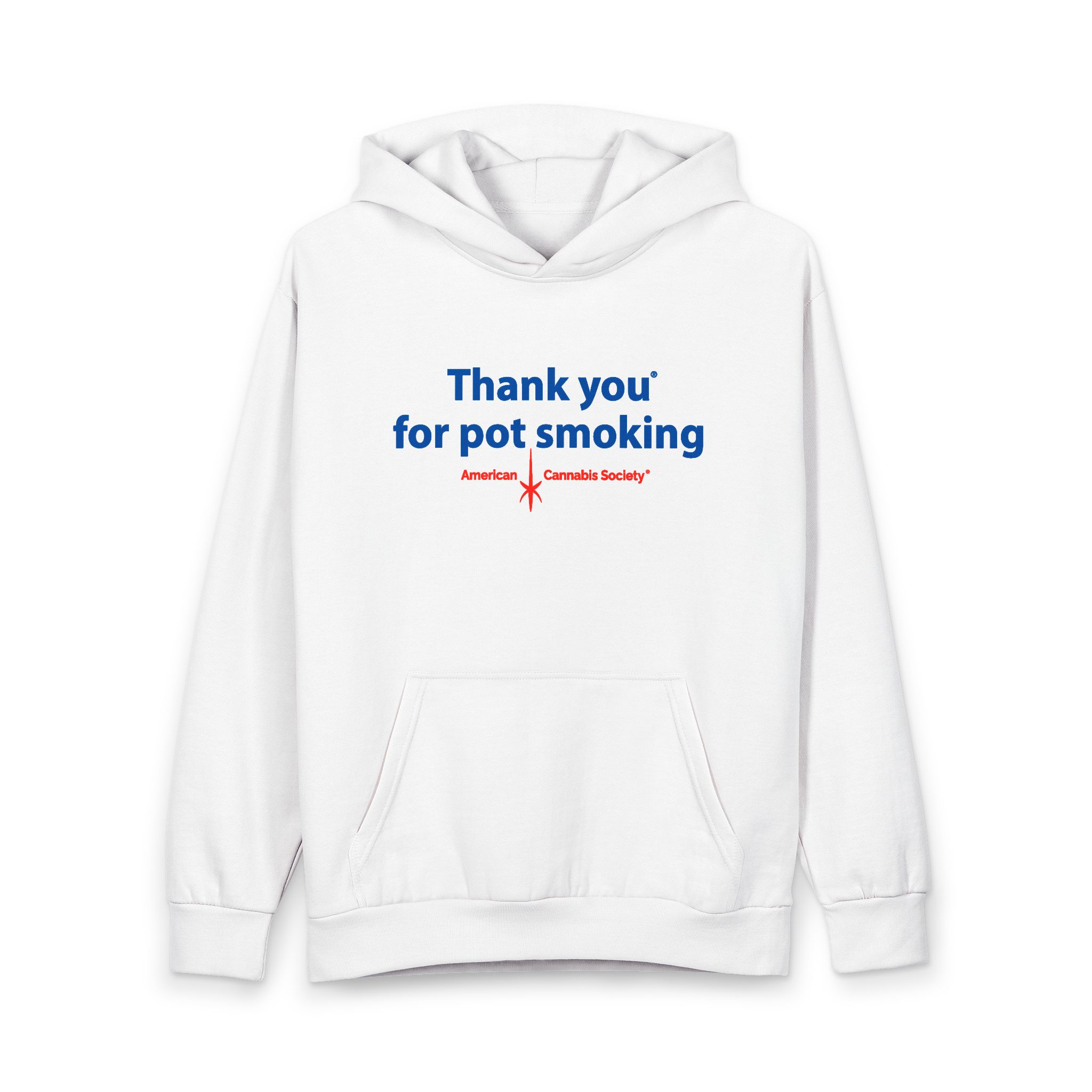 Thank You for Pot Smoking® retro logo pullover hoodie — heavyweight cannabis sweatshirt from THC Factor by GreenRX™