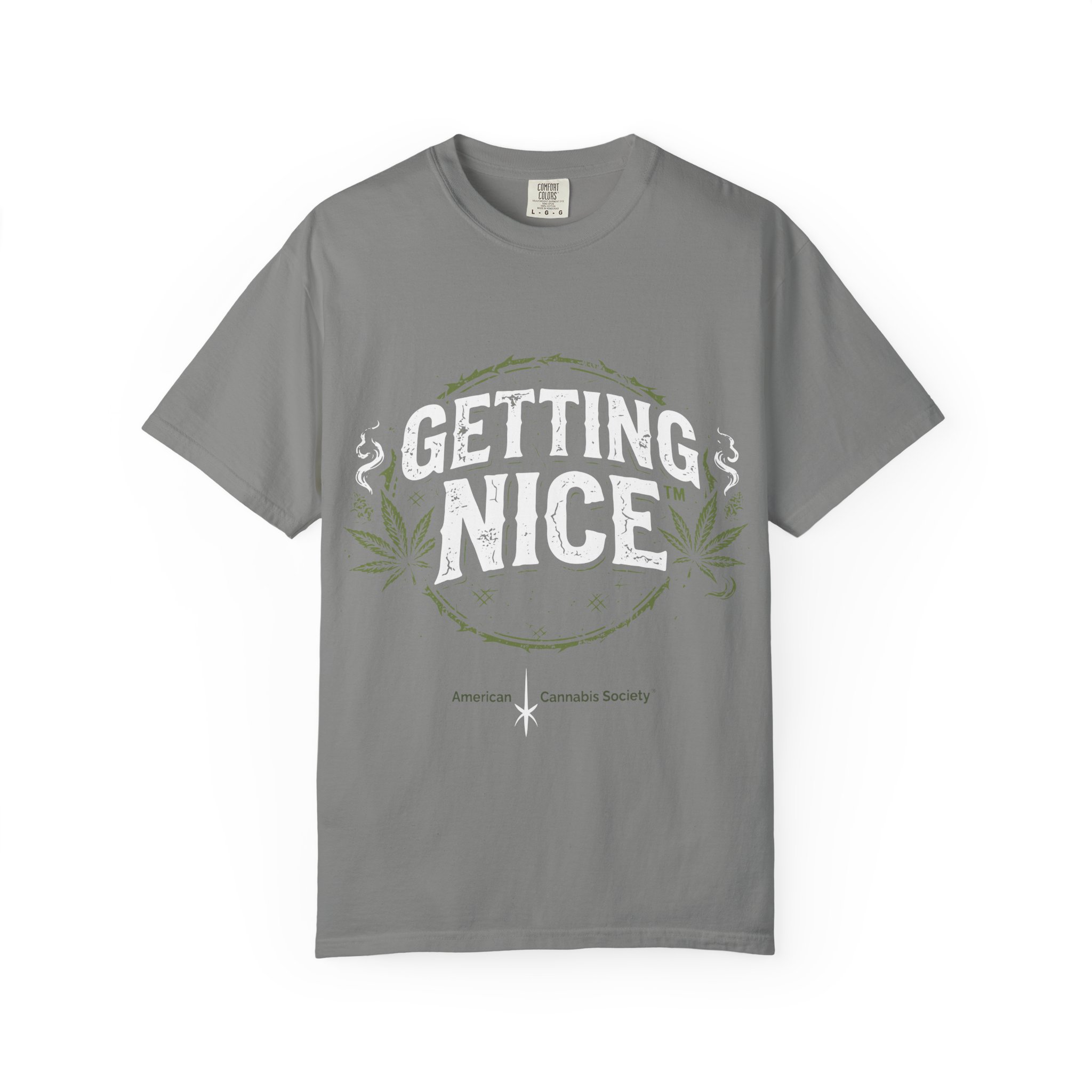 Cannabis Leaf Vintage Logo T-Shirt — American Cannabis Society® Garment-Dyed Tee - Image 37
