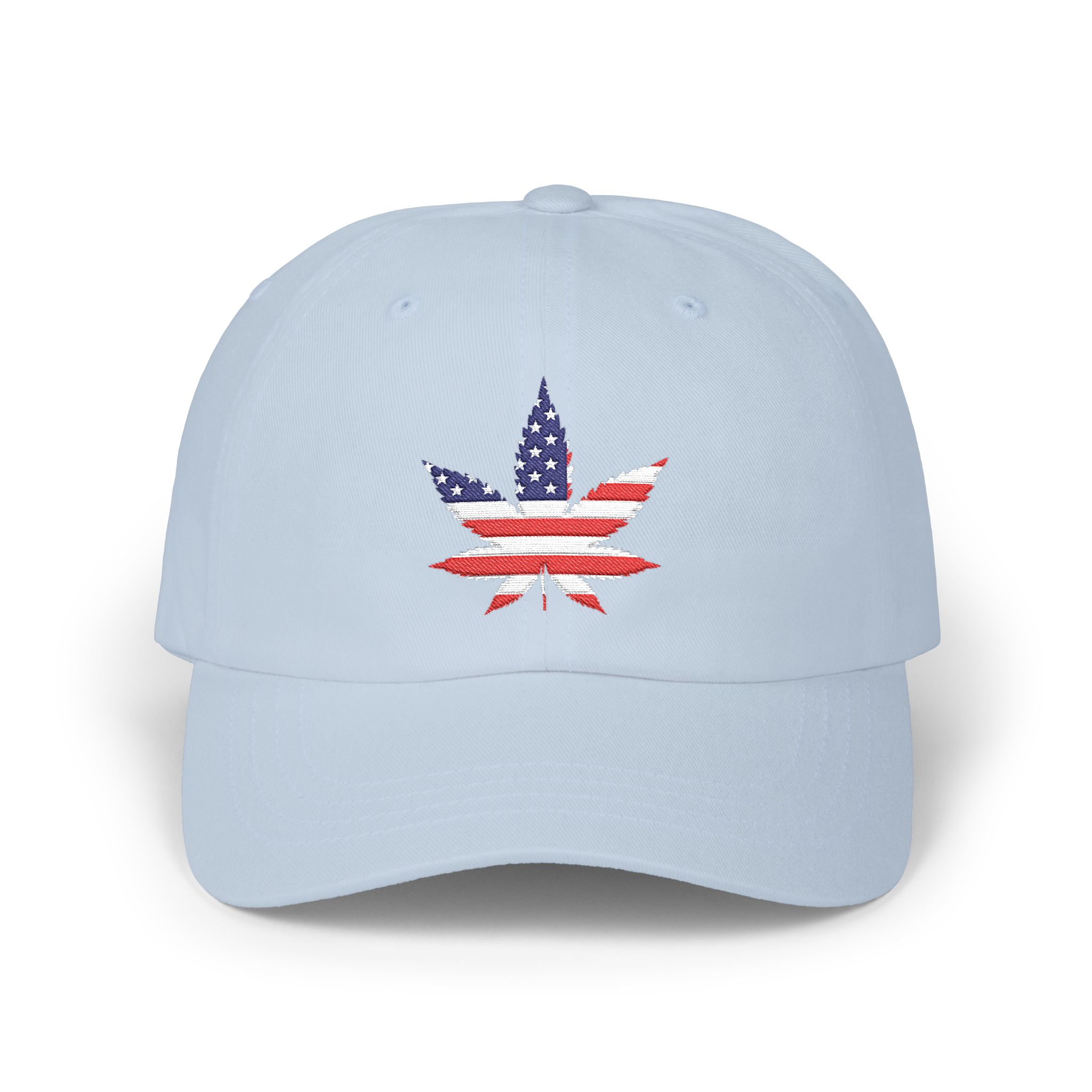 American Flag Cannabis Leaf Dad Cap — Embroidered Patriotic Hat | Yupoong by GreenRX™ | American Cannabis Society® Approved - Image 21