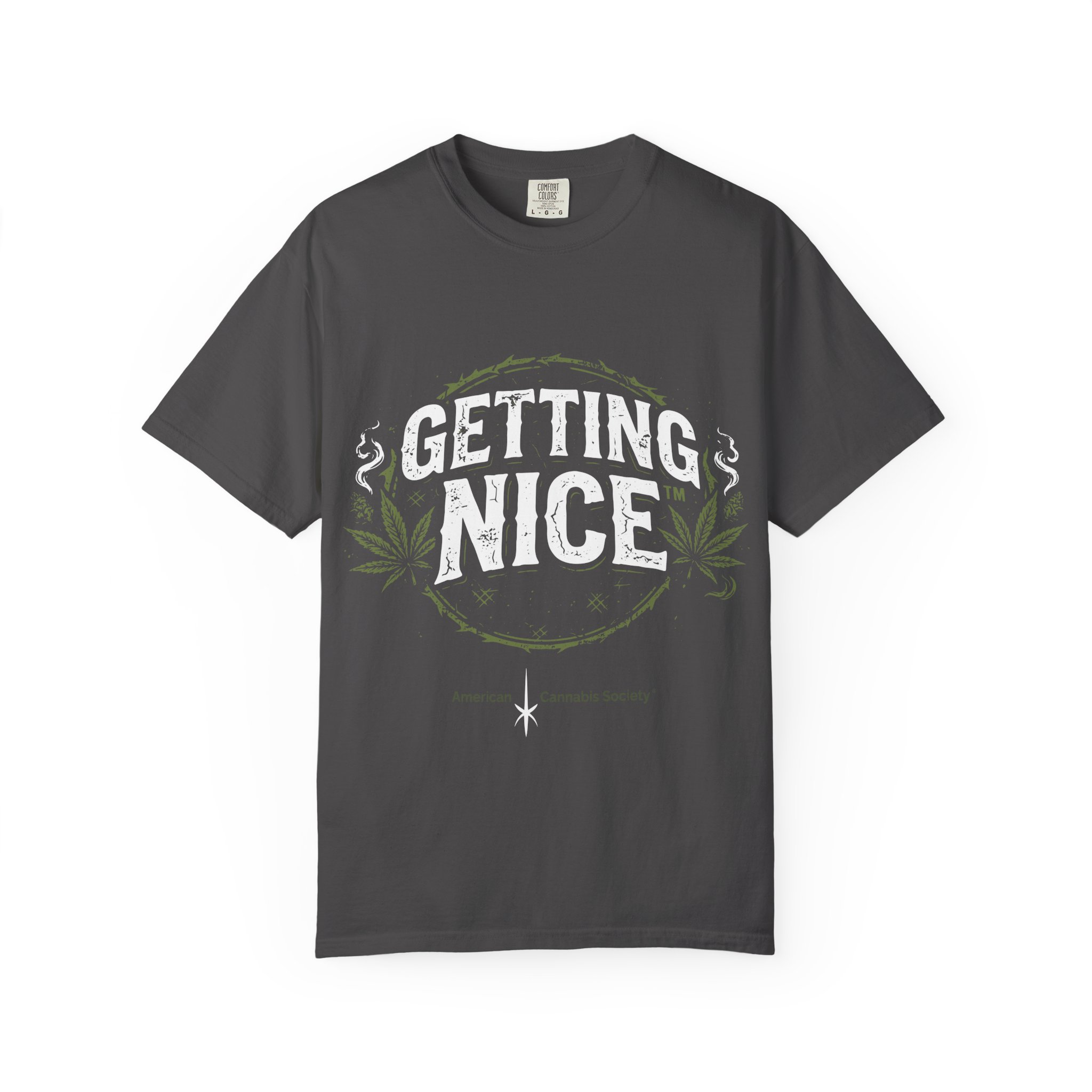Cannabis Leaf Vintage Logo T-Shirt — American Cannabis Society® Garment-Dyed Tee - Image 41