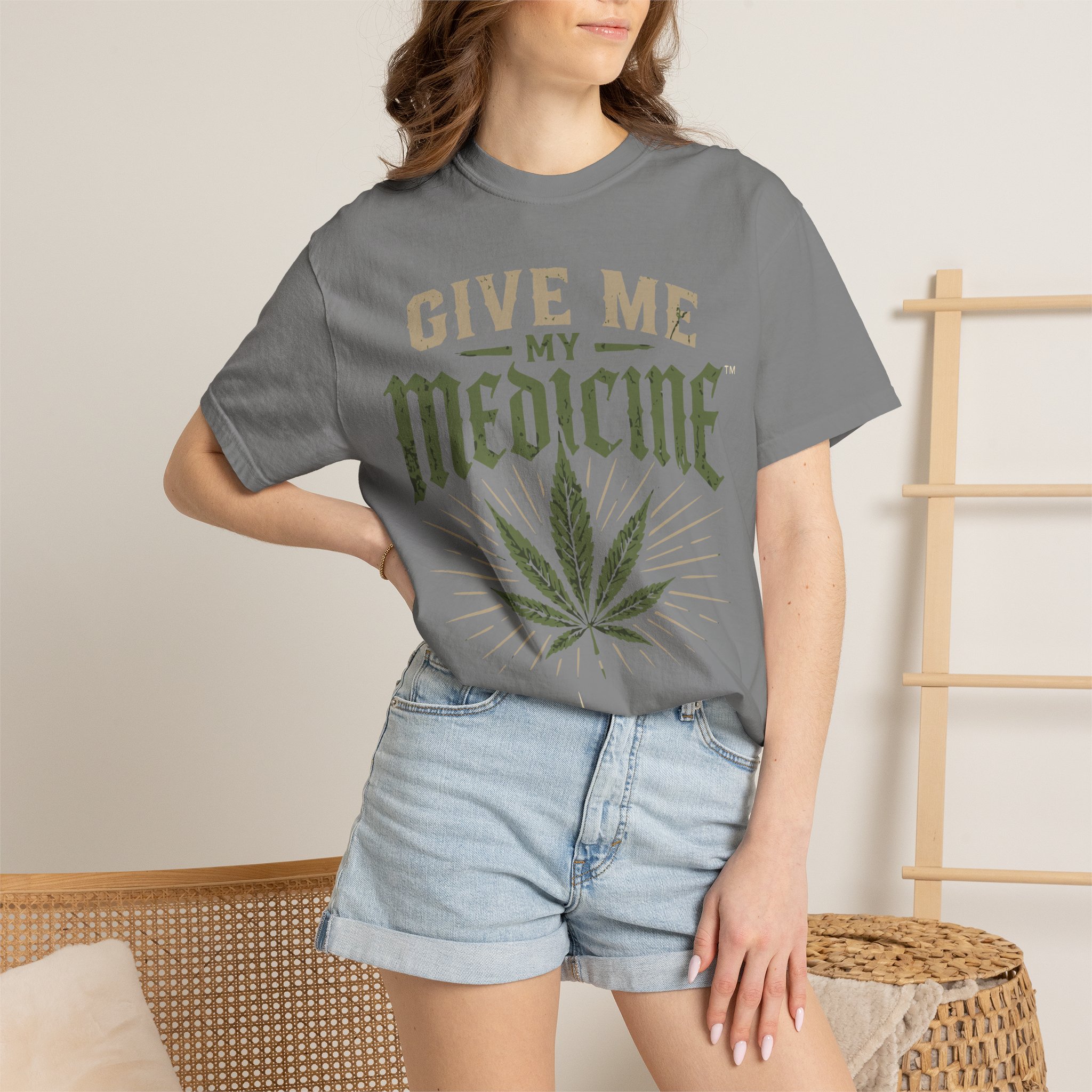 Give Me My Medicine T-Shirt — Cannabis Leaf Medical Marijuana Tee - Image 36