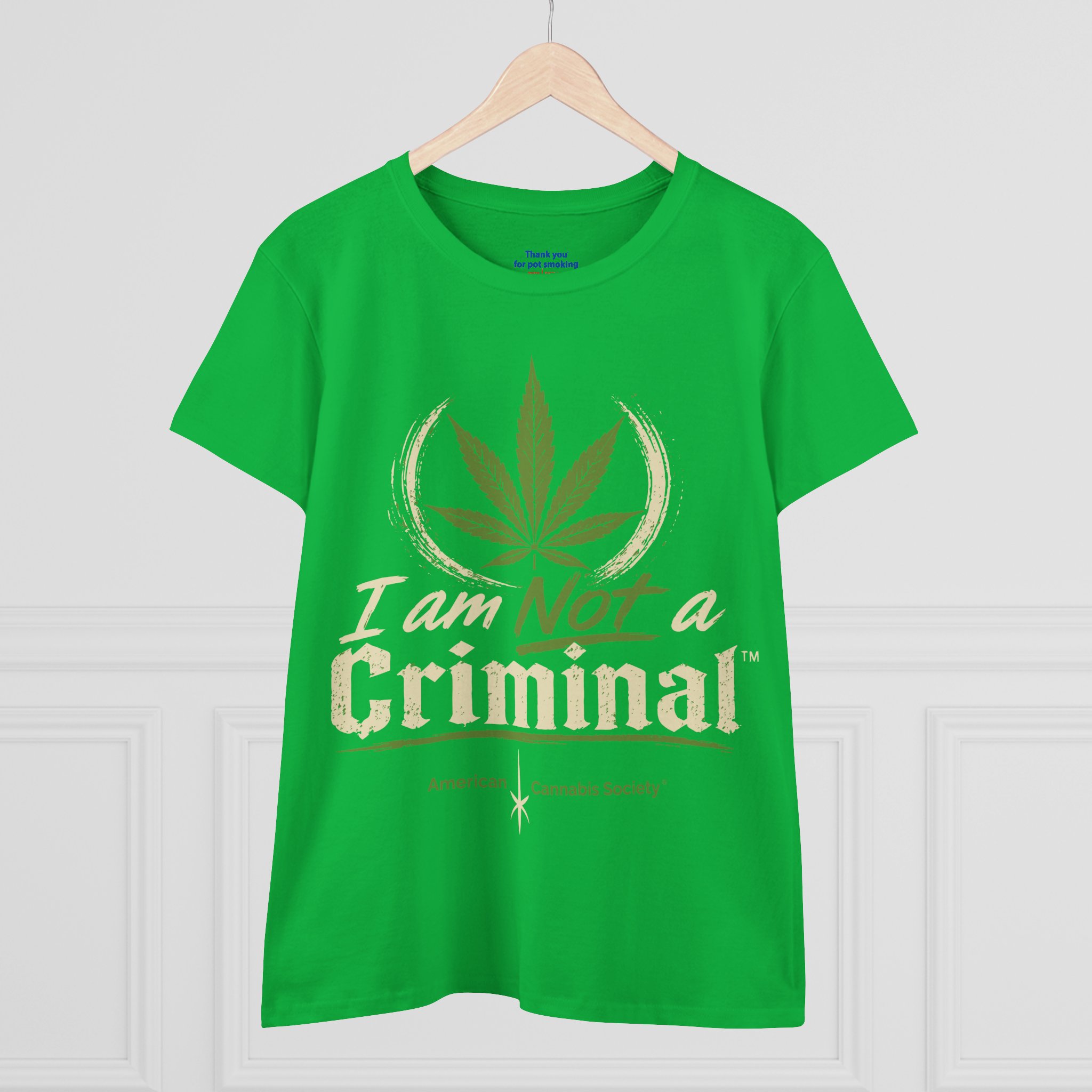 Women's Tee — "I Am Not a Criminal" Cannabis Leaf Graphic - Image 19