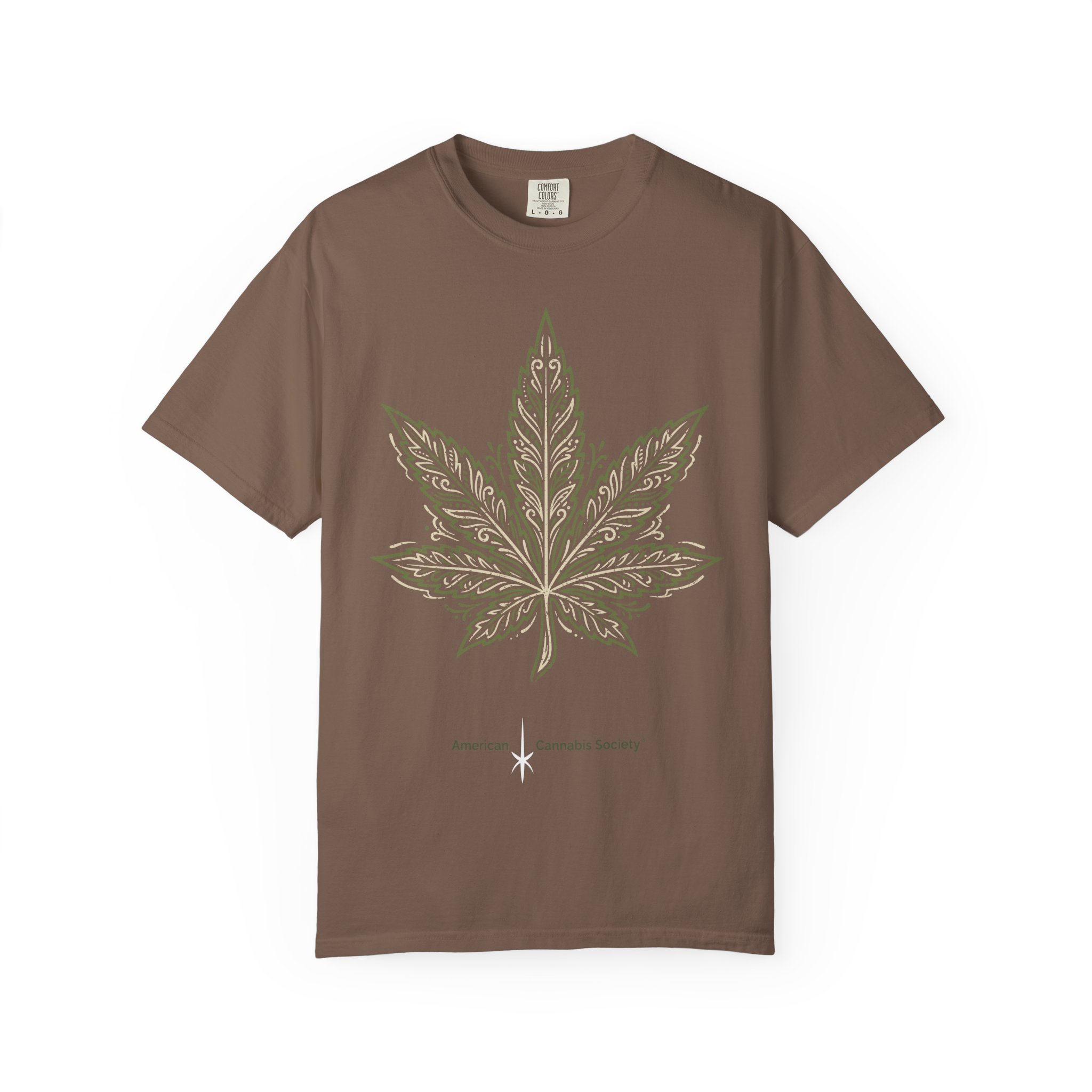 Cannabis Leaf Graphic T-Shirt – American Cannabis Society® Minimal Tee - Image 25