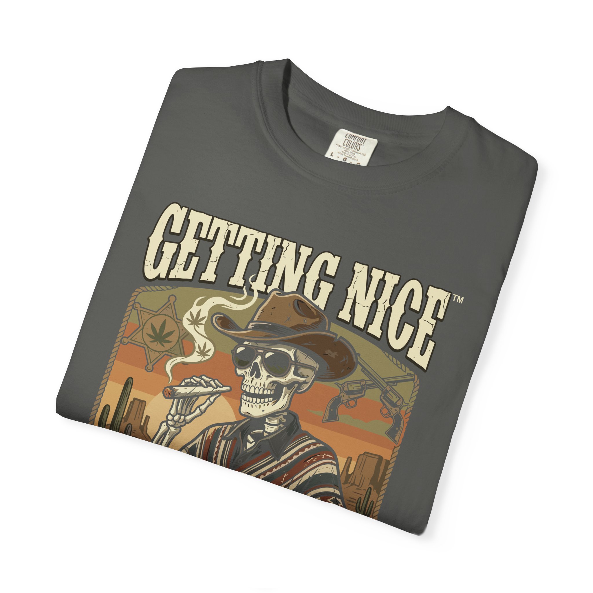 Getting Nice™ Skull T-Shirt — Retro Western Skeleton Graphic Tee - Image 19