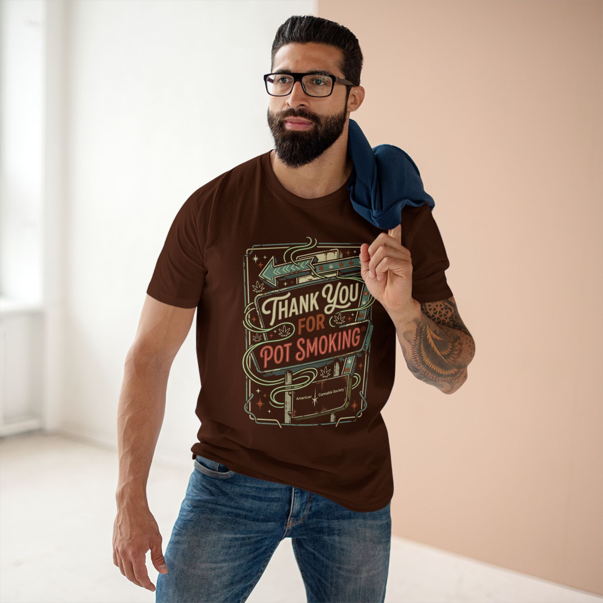 Thank You for Pot Smoking T-Shirt – Retro Cannabis Graphic Tee - Image 27