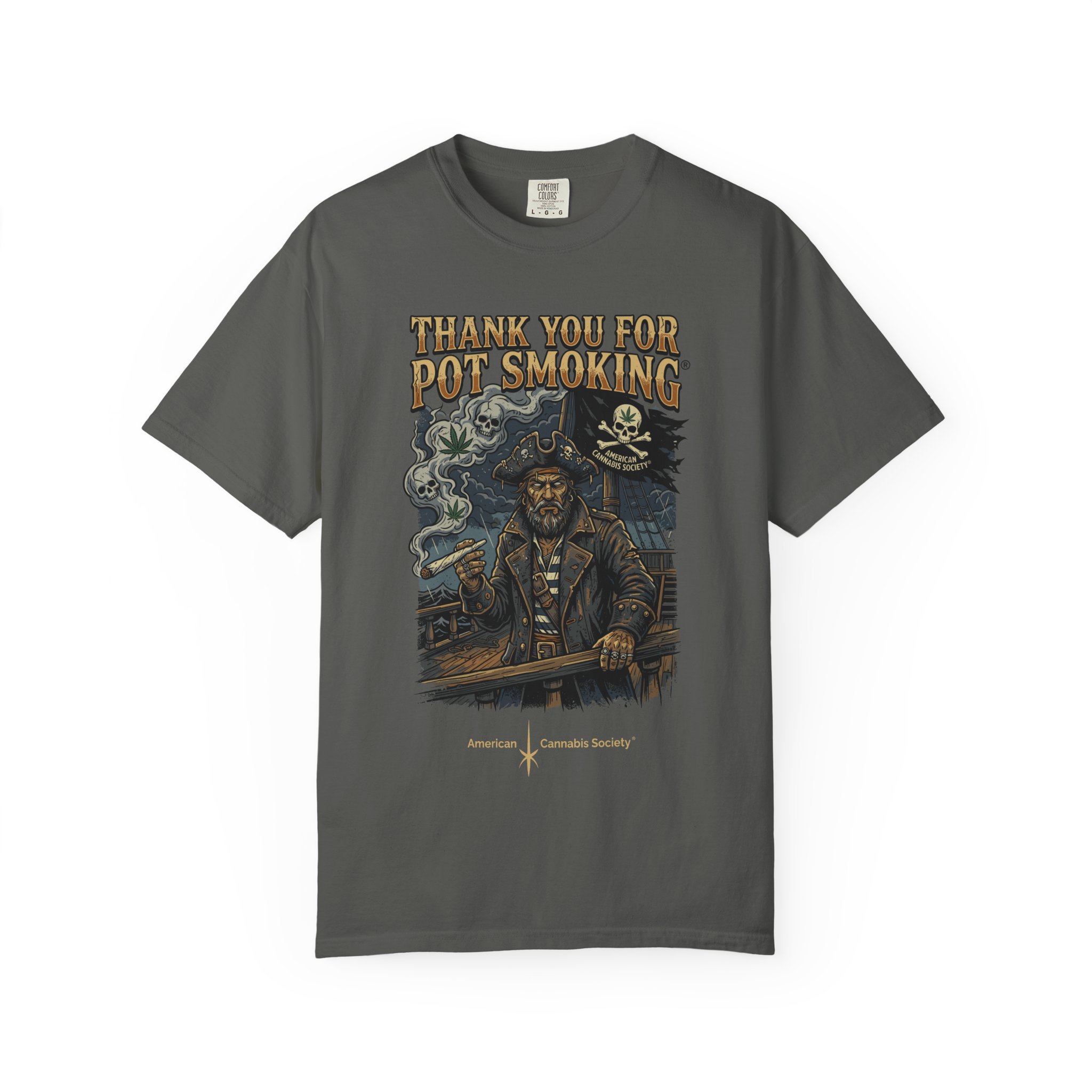Thank You For Pot Smoking® Vintage Pirate Graphic T-Shirt - Image 13