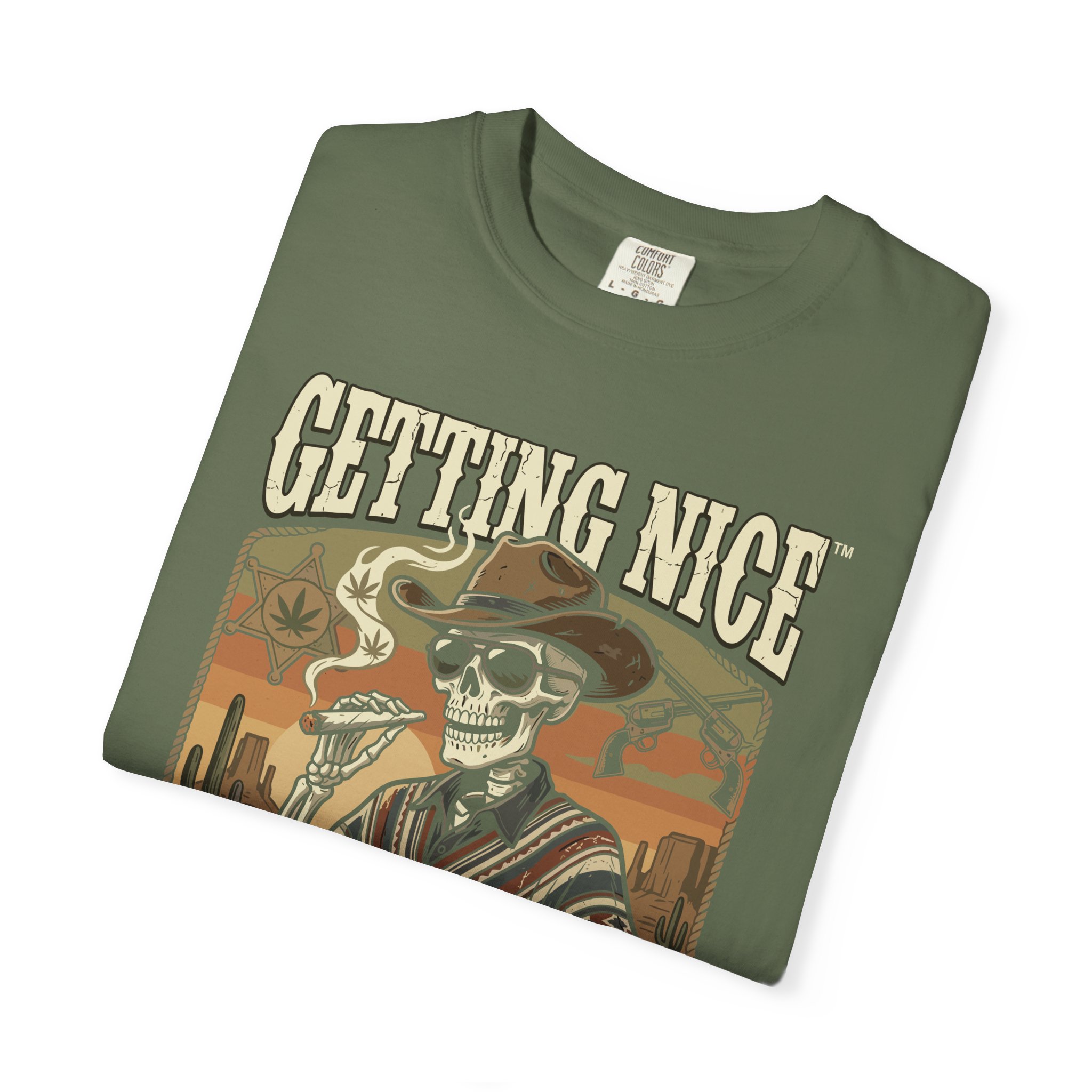 Getting Nice™ Skull T-Shirt — Retro Western Skeleton Graphic Tee - Image 27