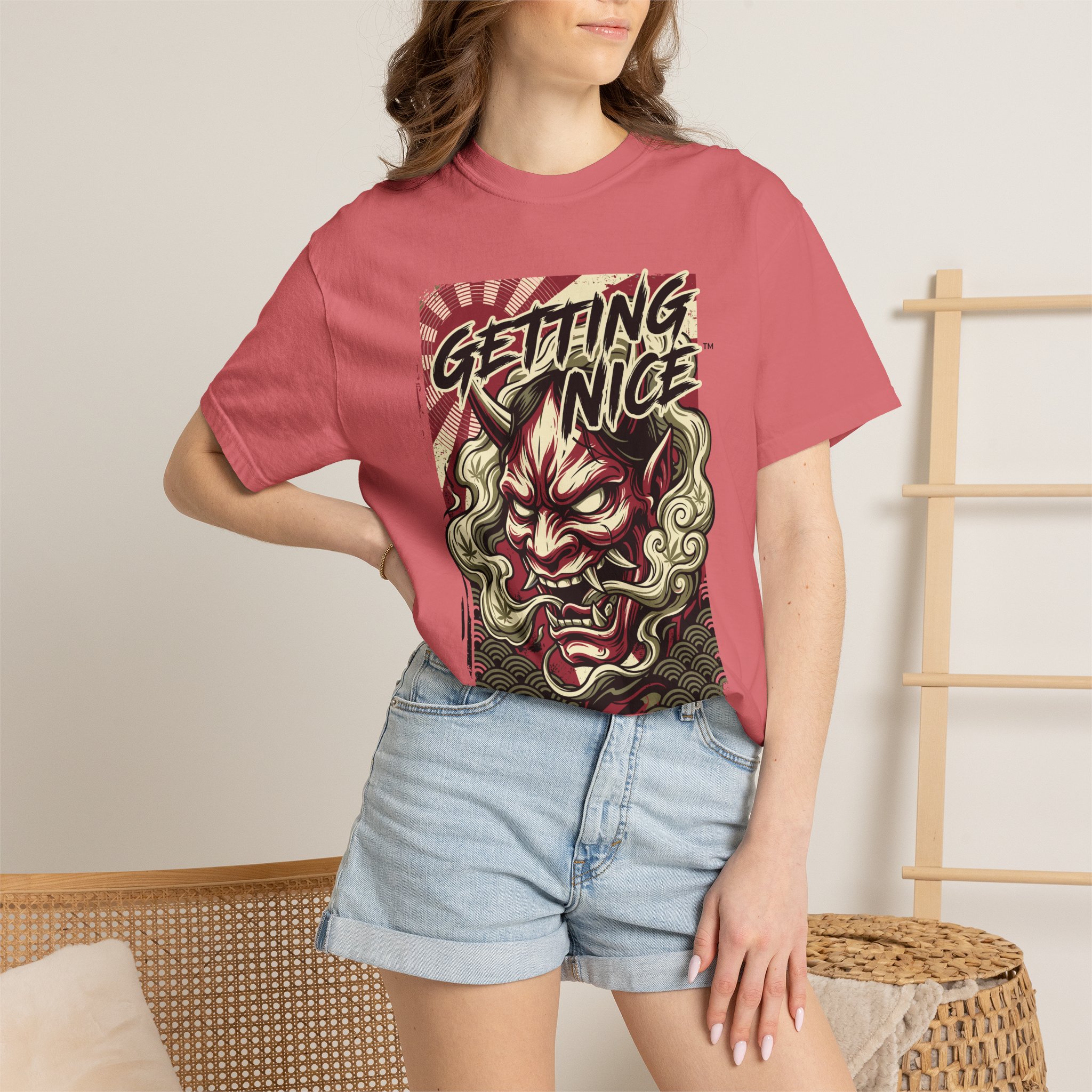 Getting Nice™ Oni Graphic T-Shirt — Japanese Demon Streetwear Tee - Image 48