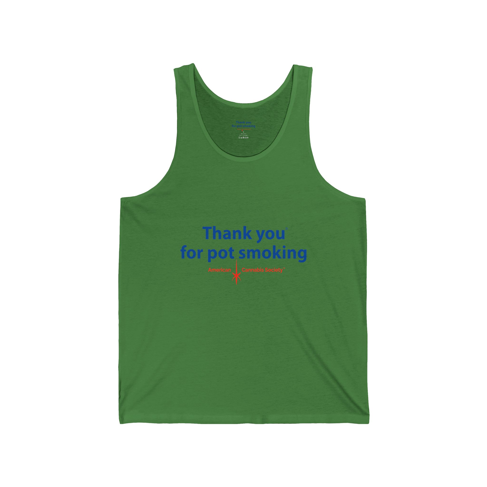 Thank You for Pot Smoking® Jersey Tank | ACS® Approved | THC Factor - Image 10