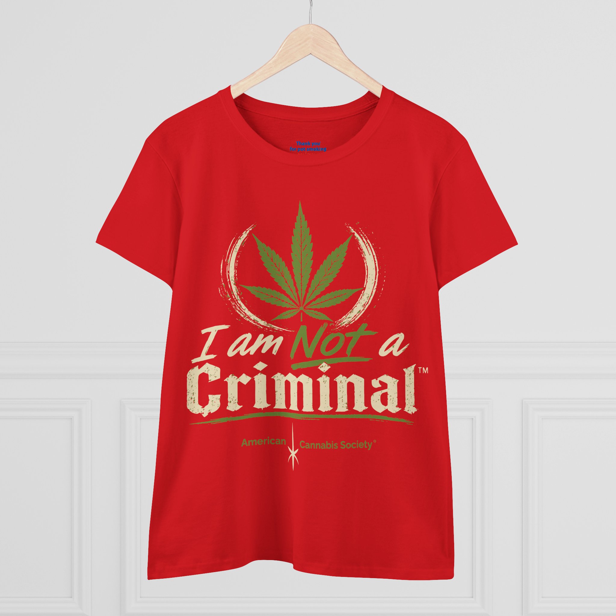 Women's Tee — "I Am Not a Criminal" Cannabis Leaf Graphic - Image 43