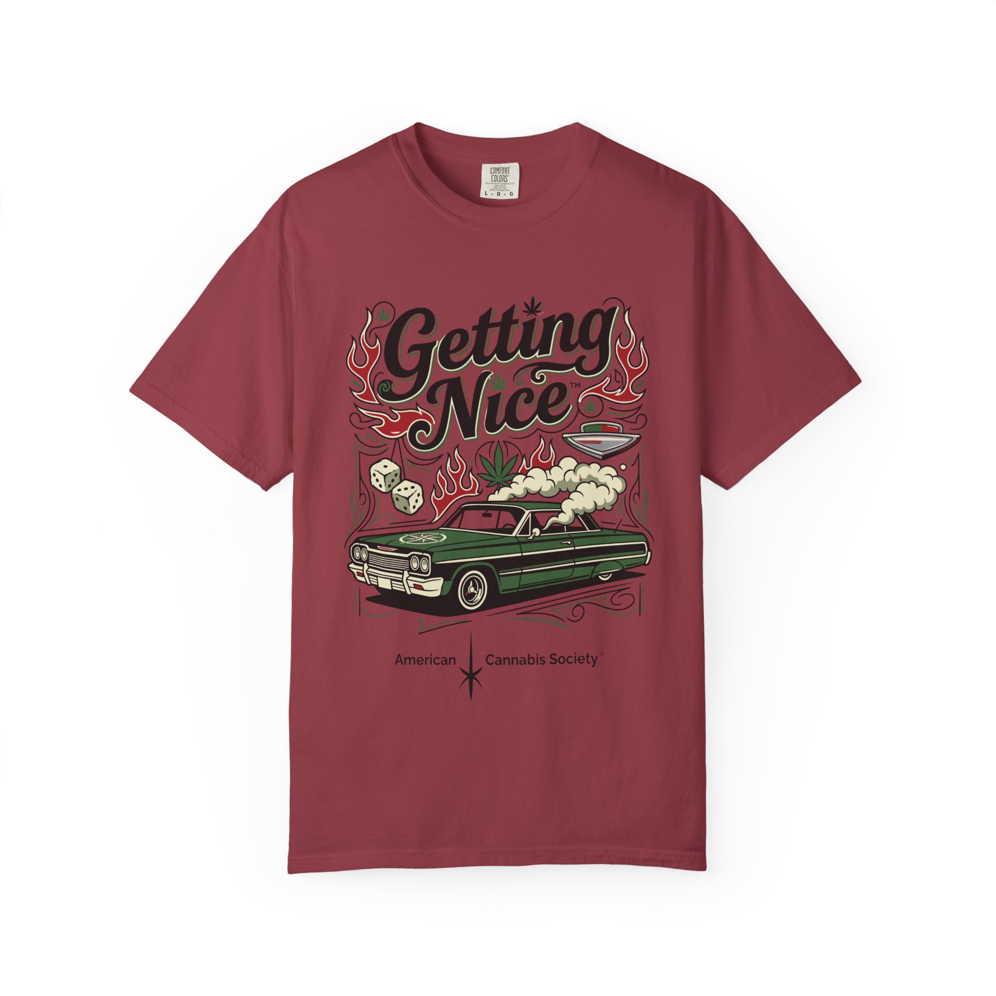 Getting Nice™ Lowrider T-Shirt — Cannabis Car Culture Graphic Tee - Image 53