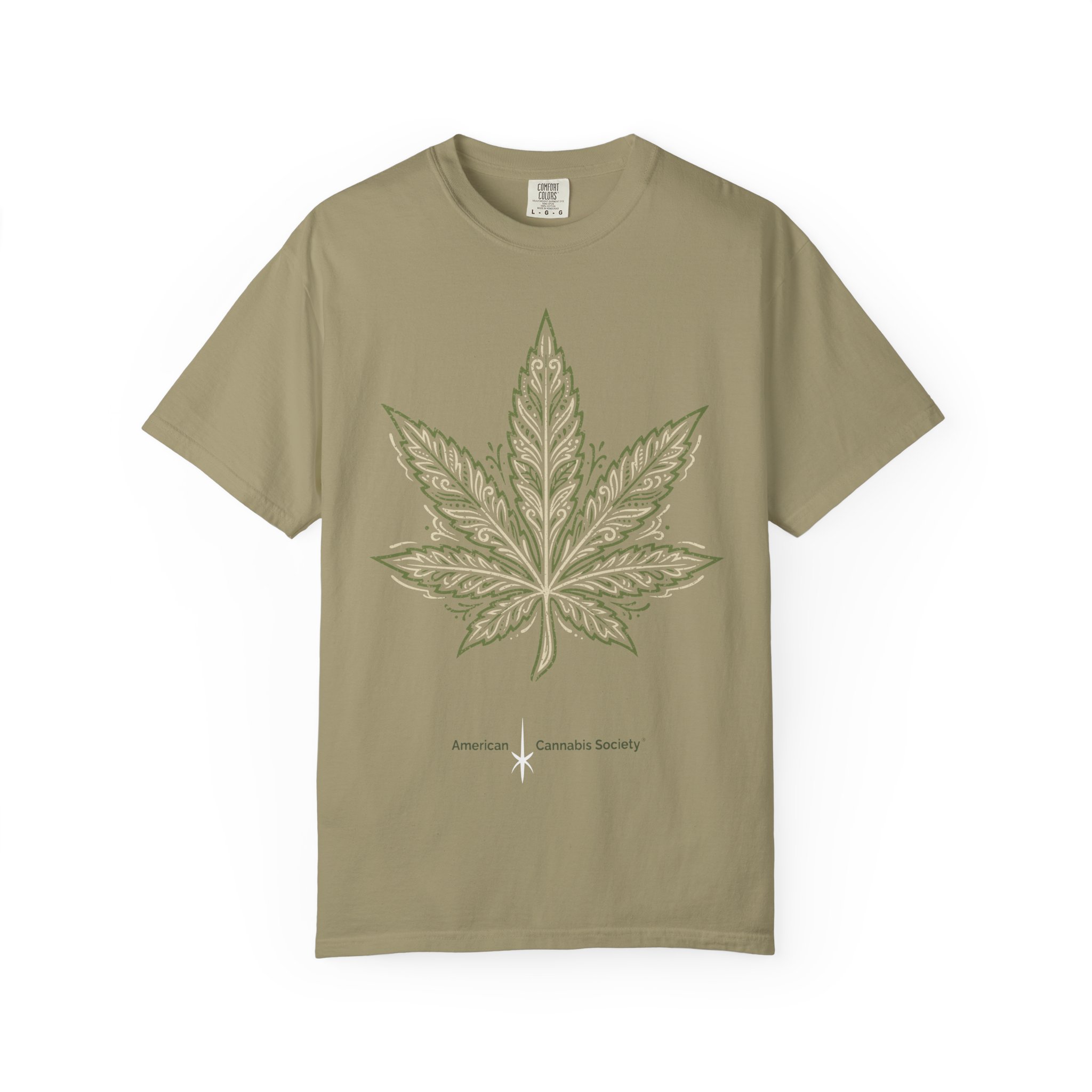 Cannabis Leaf Graphic T-Shirt – American Cannabis Society® Minimal Tee - Image 21