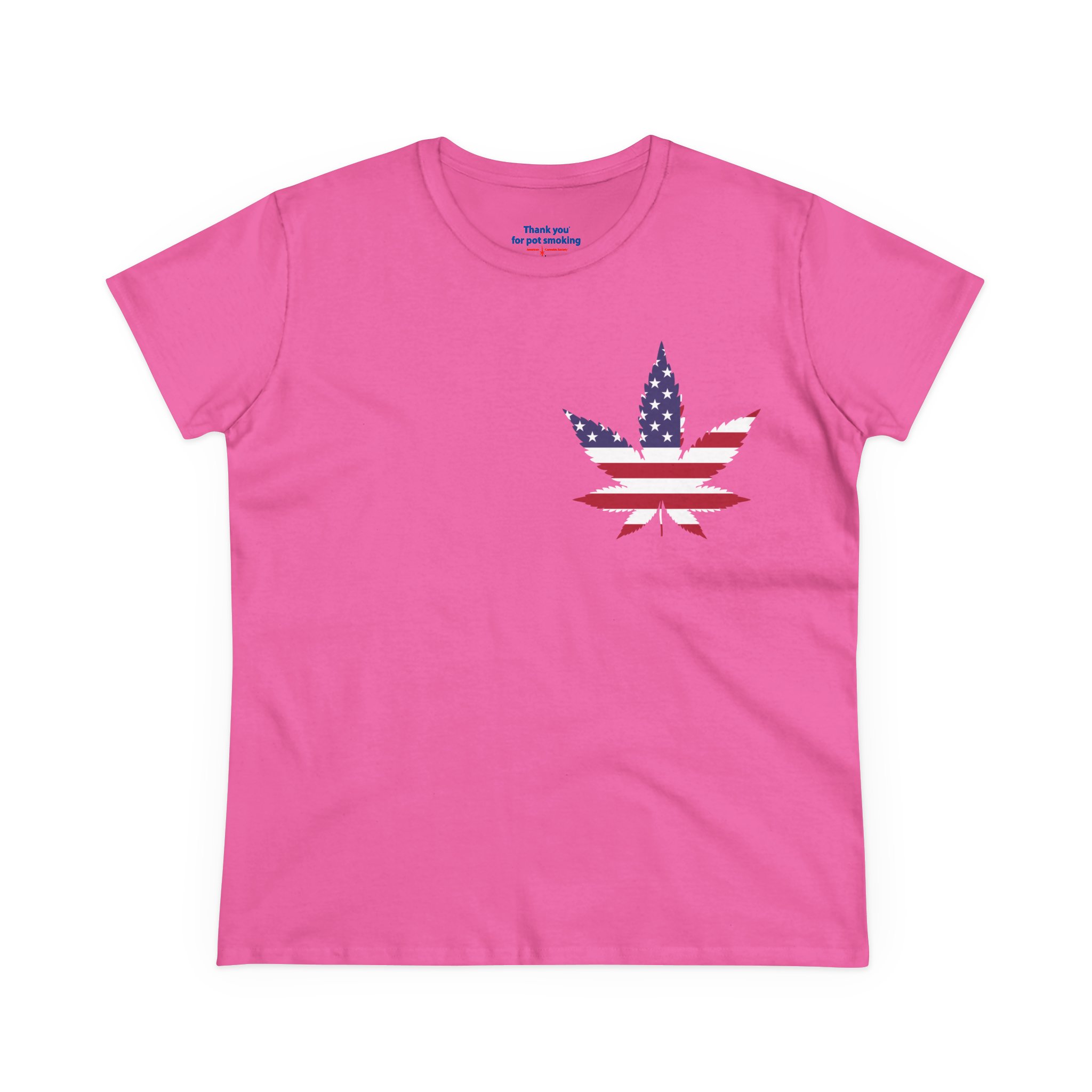 American Flag Leaf Tee — Women's Patriotic Cannabis Graphic T-Shirt - Image 33