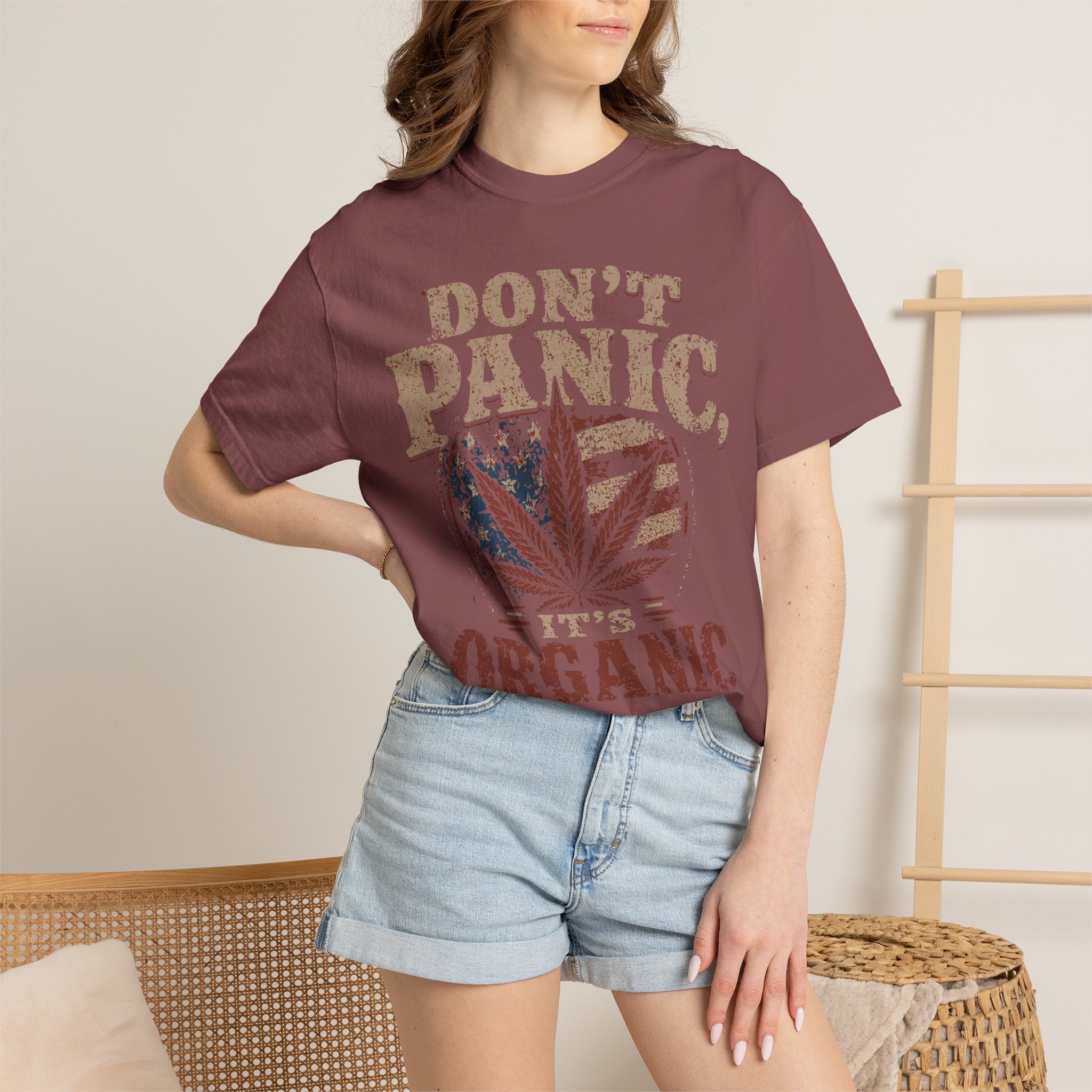 American Cannabis Society® “Don’t Panic It’s Organic” T-Shirt — Vintage Cannabis Leaf Graphic Tee - Image 19