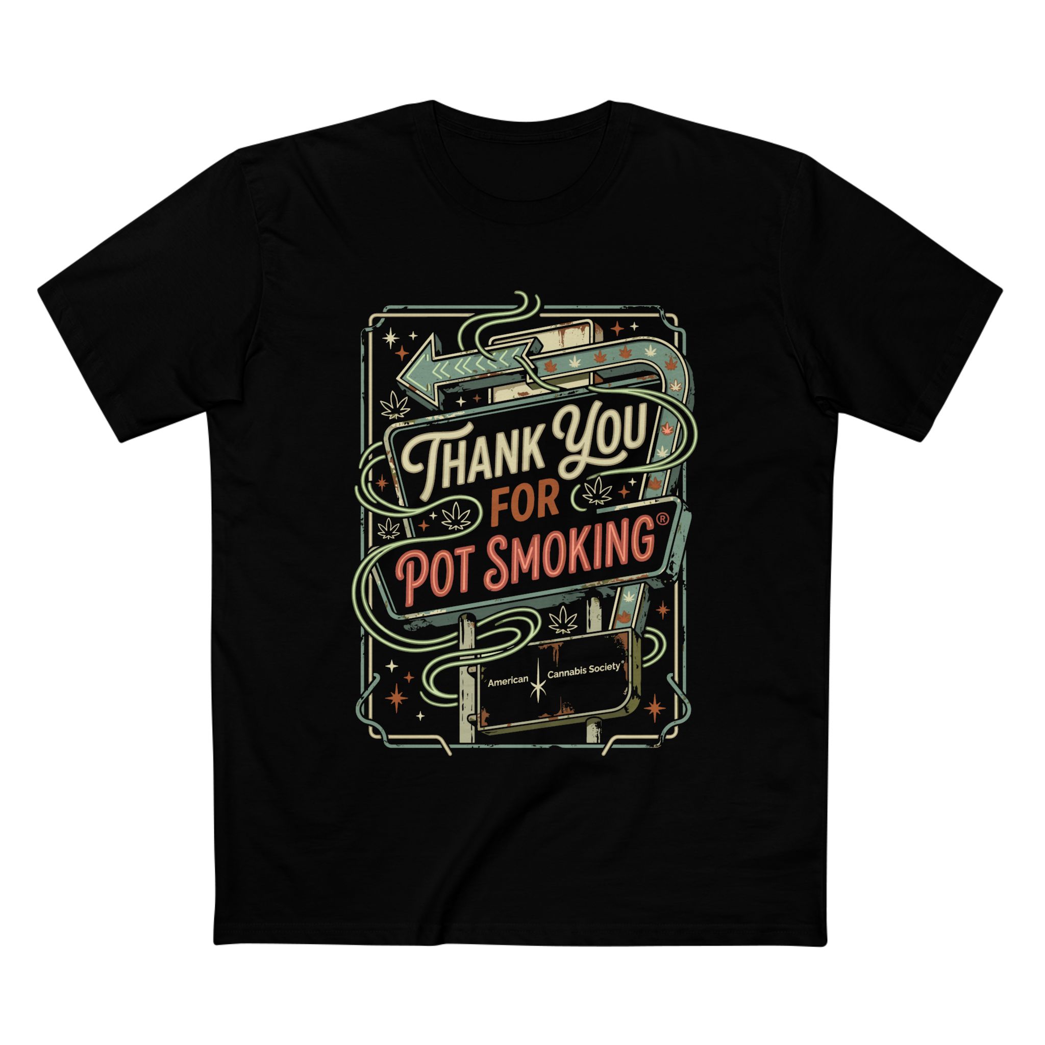 Thank You for Pot Smoking T-Shirt – Retro Cannabis Graphic Tee - Image 13