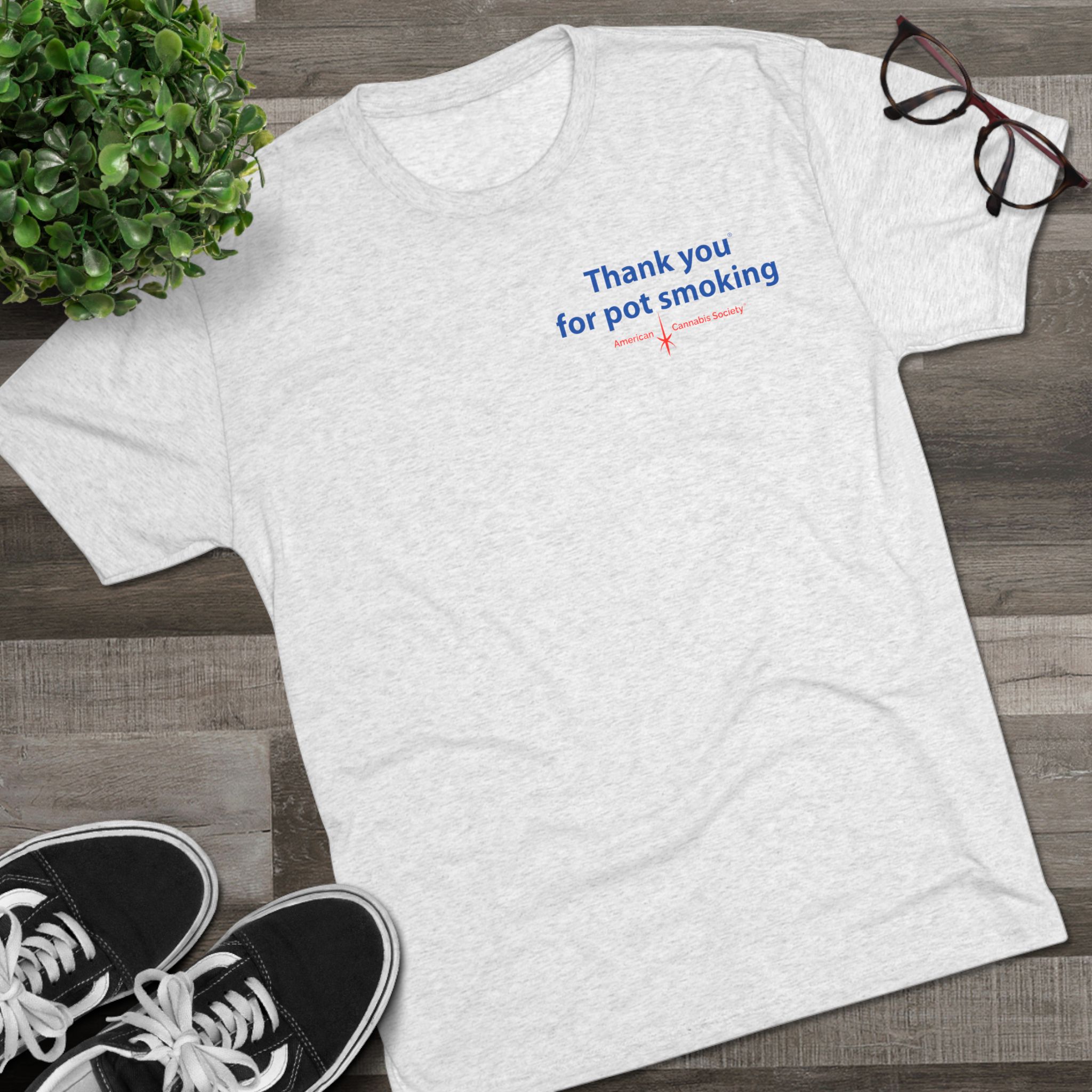 Thank You for Pot Smoking® Tri-Blend Crew Tee | ACS® Approved | THC Factor - Image 3