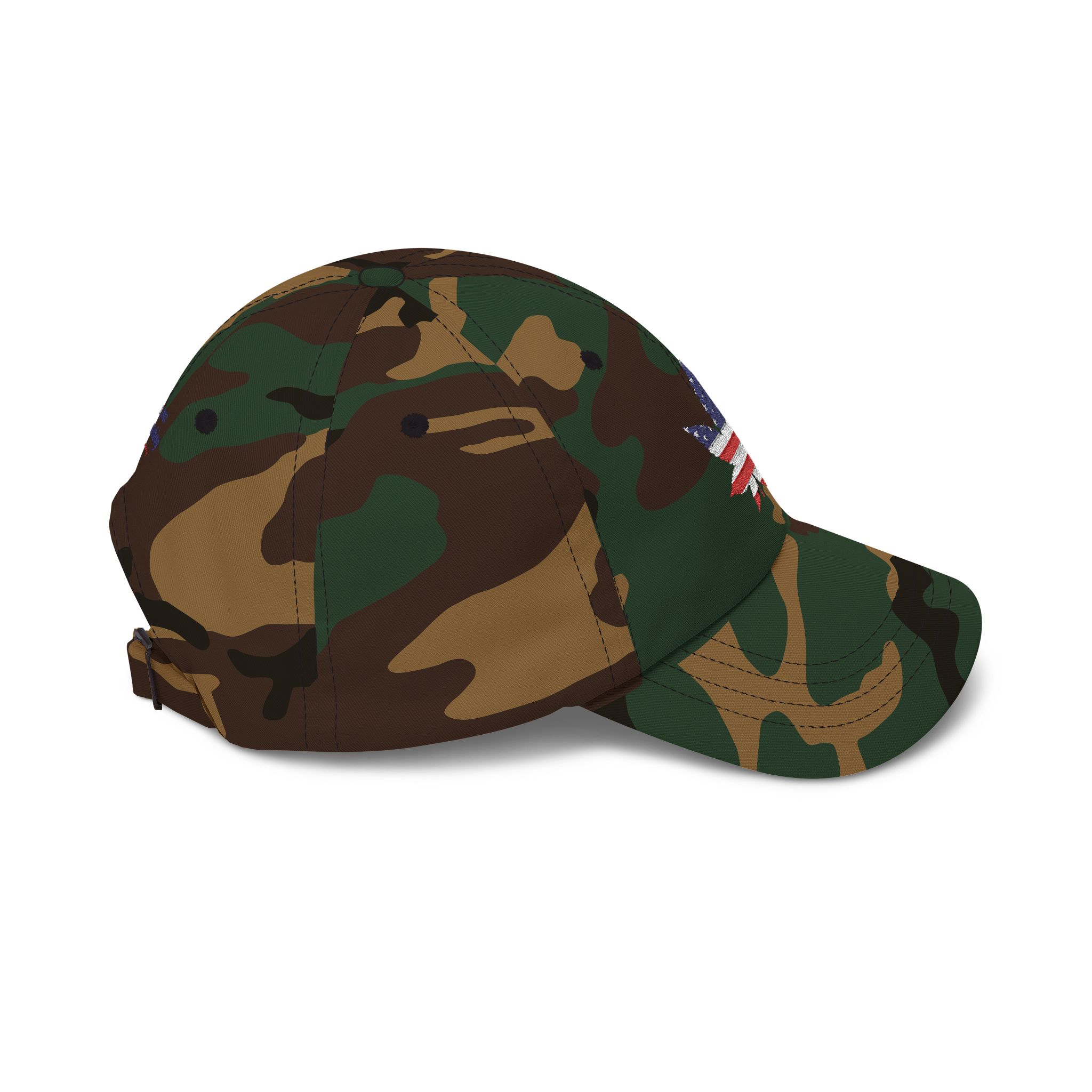 American Flag Cannabis Leaf Dad Cap — Embroidered Patriotic Hat | Yupoong by GreenRX™ | American Cannabis Society® Approved - Image 16