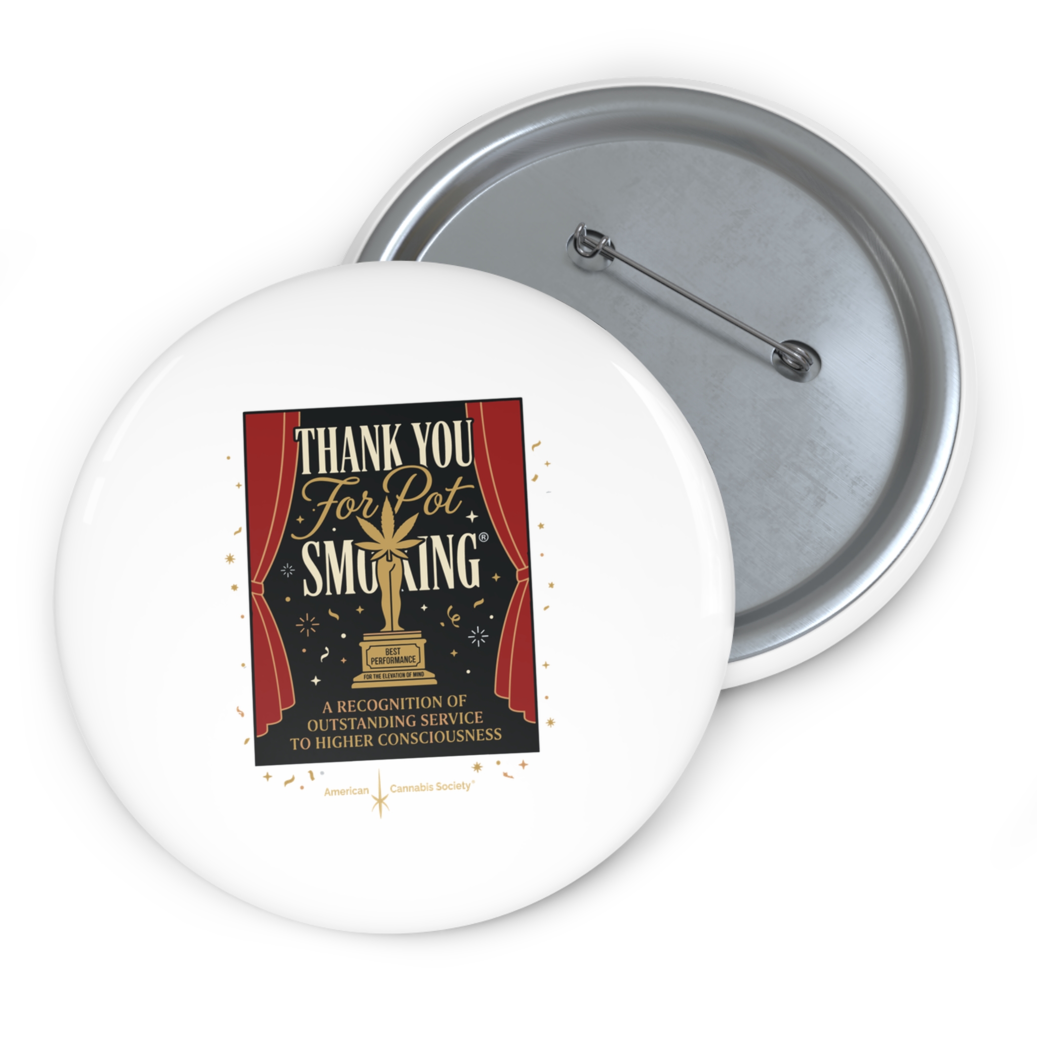 Pin Button — "Thank You For Pot Smoking®" Retro Comedy Badge - Image 5