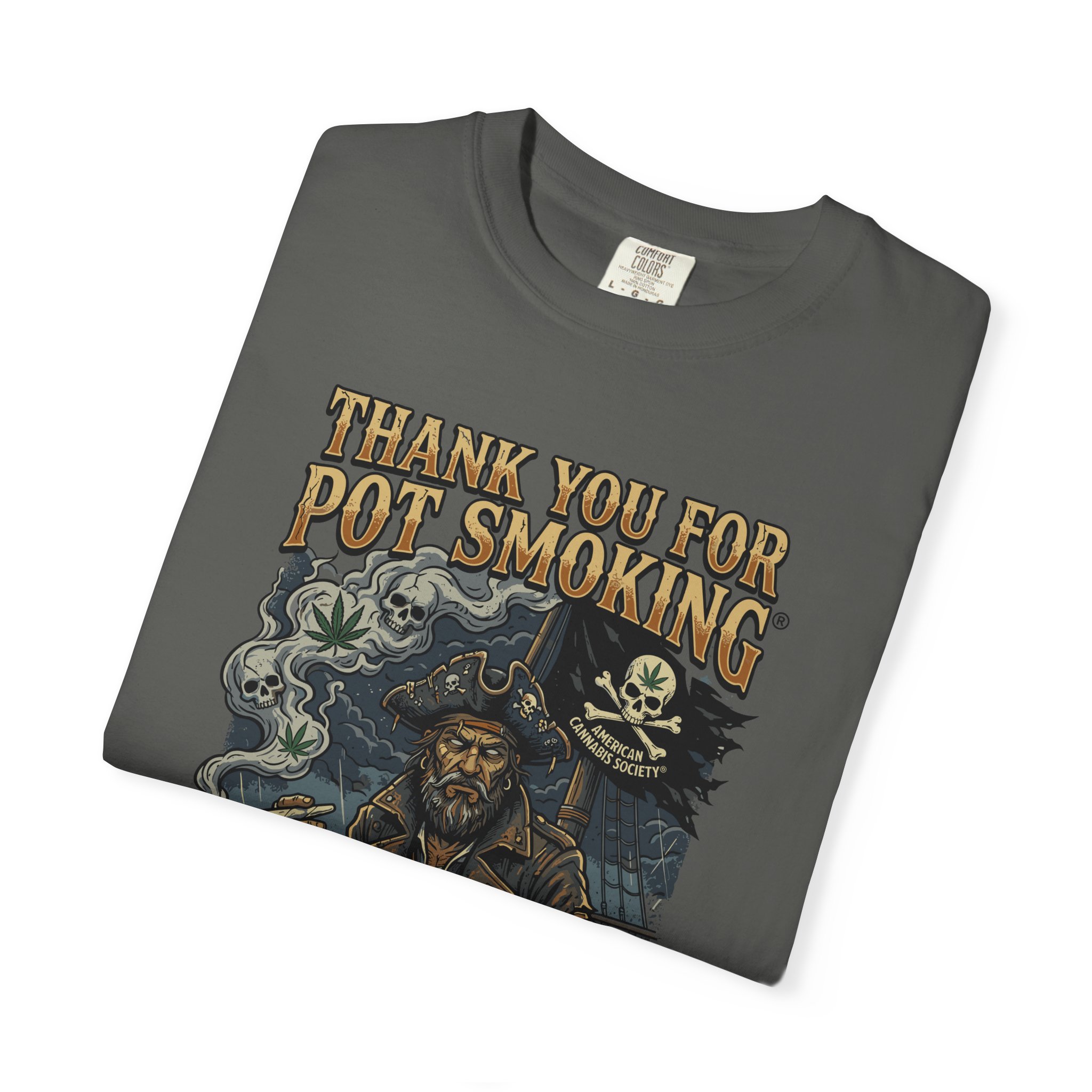 Thank You For Pot Smoking® Vintage Pirate Graphic T-Shirt - Image 15