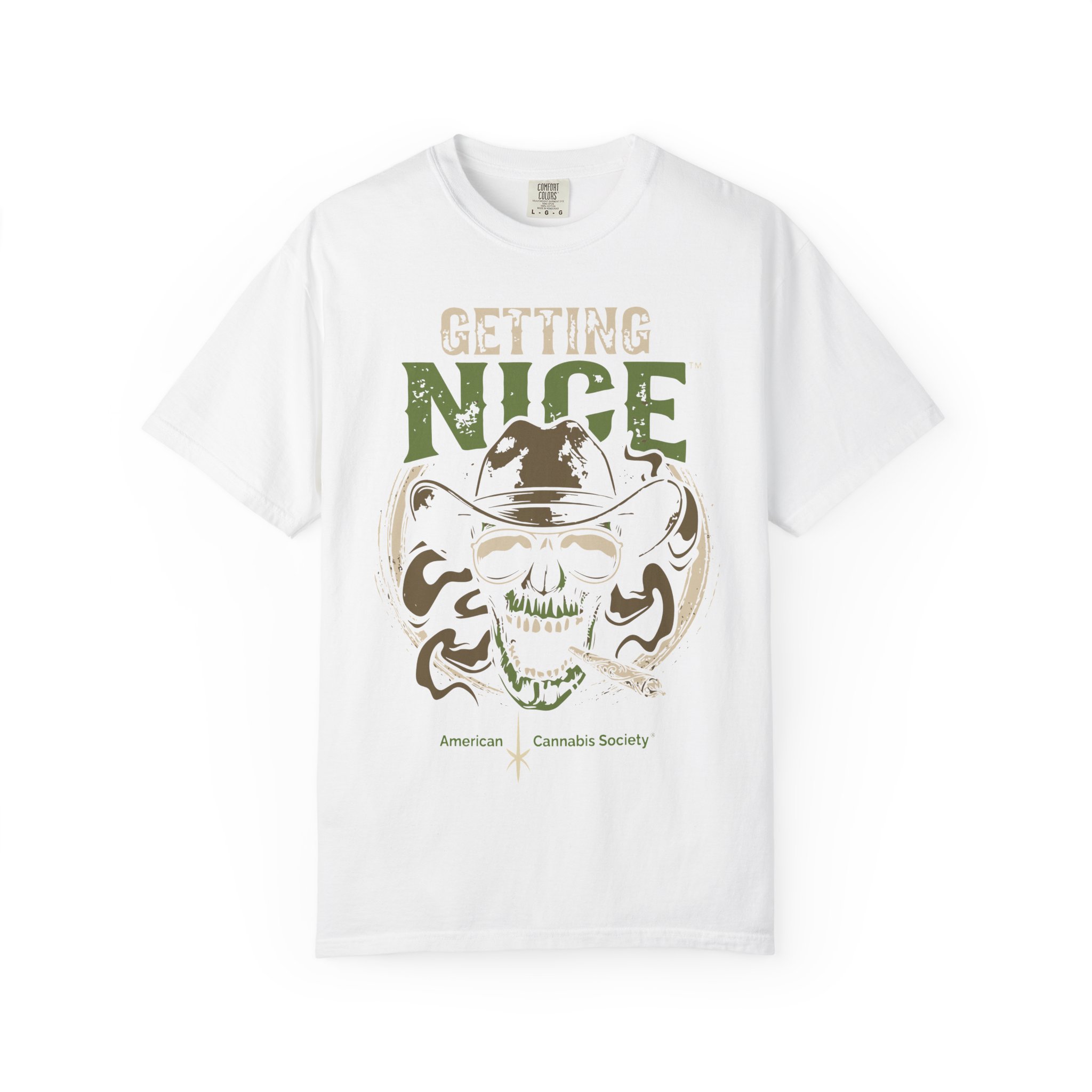Getting Nice Skull Cowboy T-Shirt — Retro Western Graphic Tee