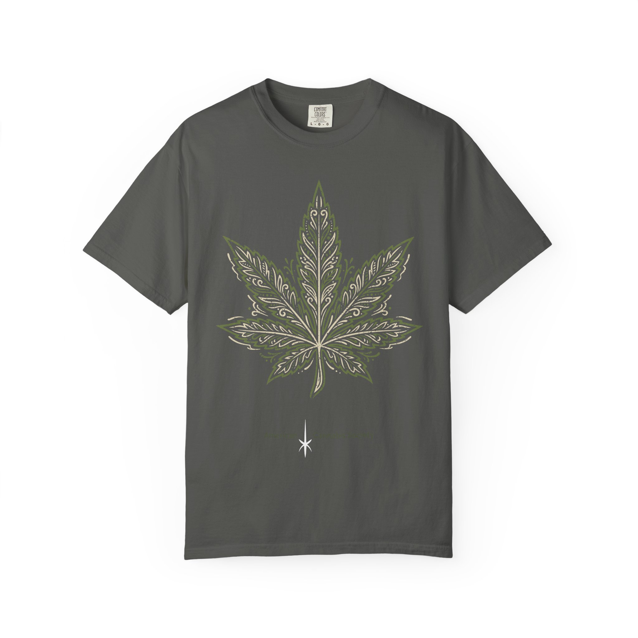 Cannabis Leaf Graphic T-Shirt – American Cannabis Society® Minimal Tee - Image 29