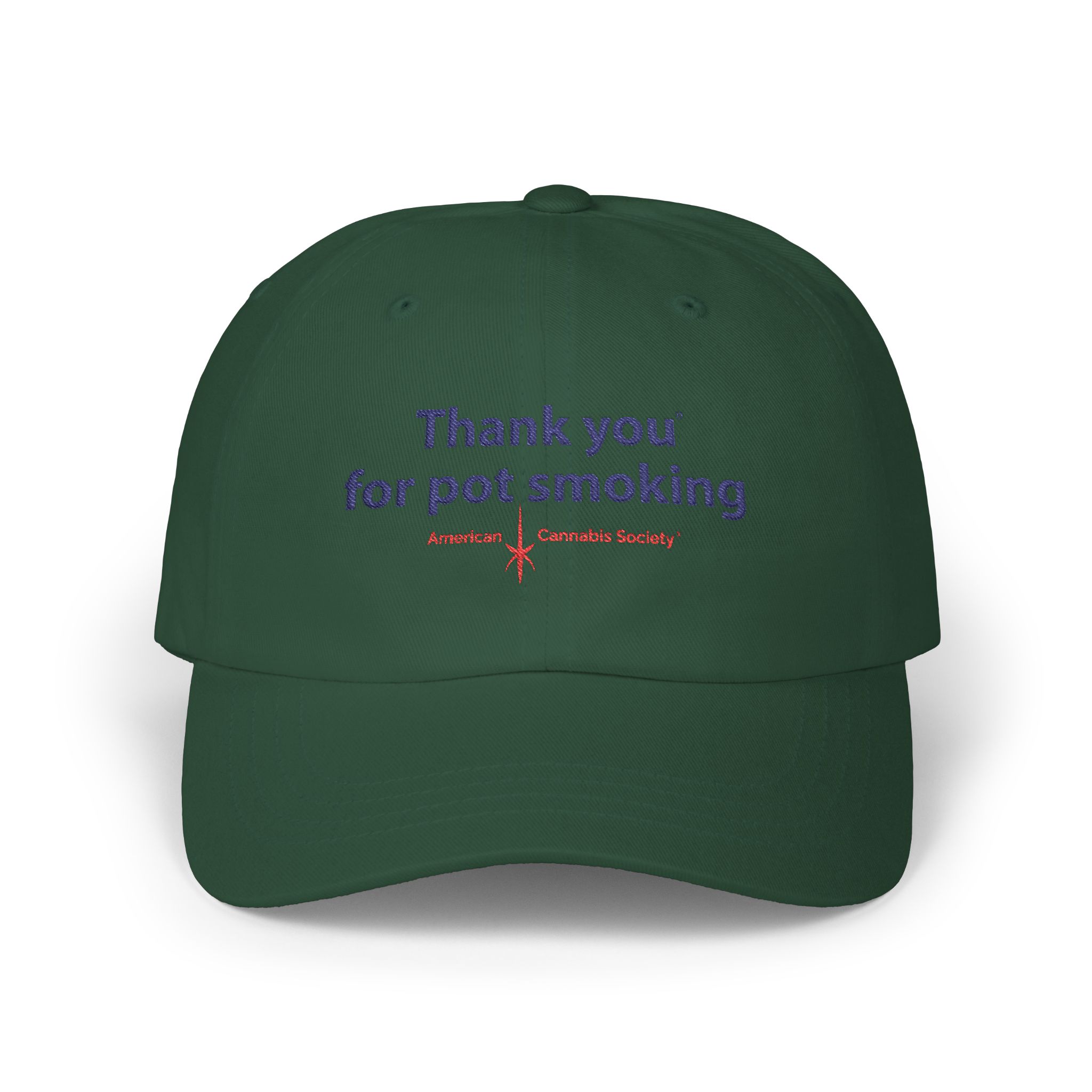 Thank You for Pot Smoking® Classic Dad Cap — Embroidered Cannabis Slogan Hat | Yupoong by GreenRX™ | American Cannabis Society® Approved - Image 17