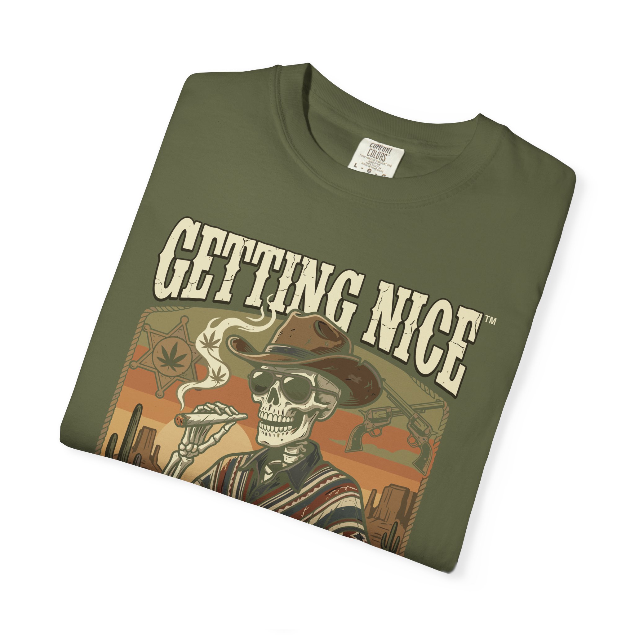 Getting Nice™ Skull T-Shirt — Retro Western Skeleton Graphic Tee - Image 31