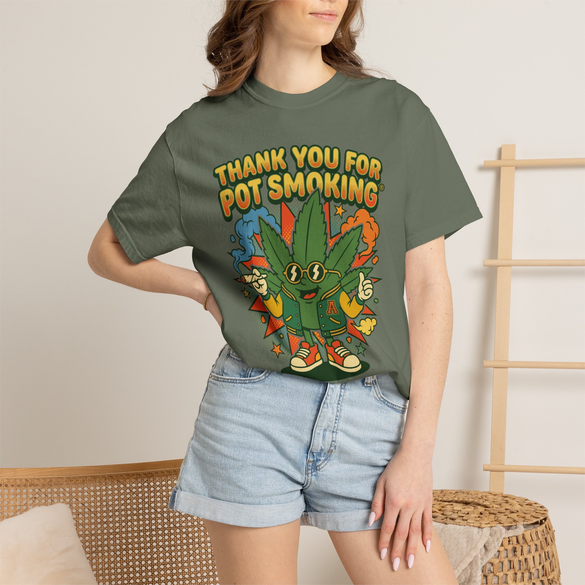 Thank You For Pot Smoking® Retro Cartoon T-Shirt - Image 28