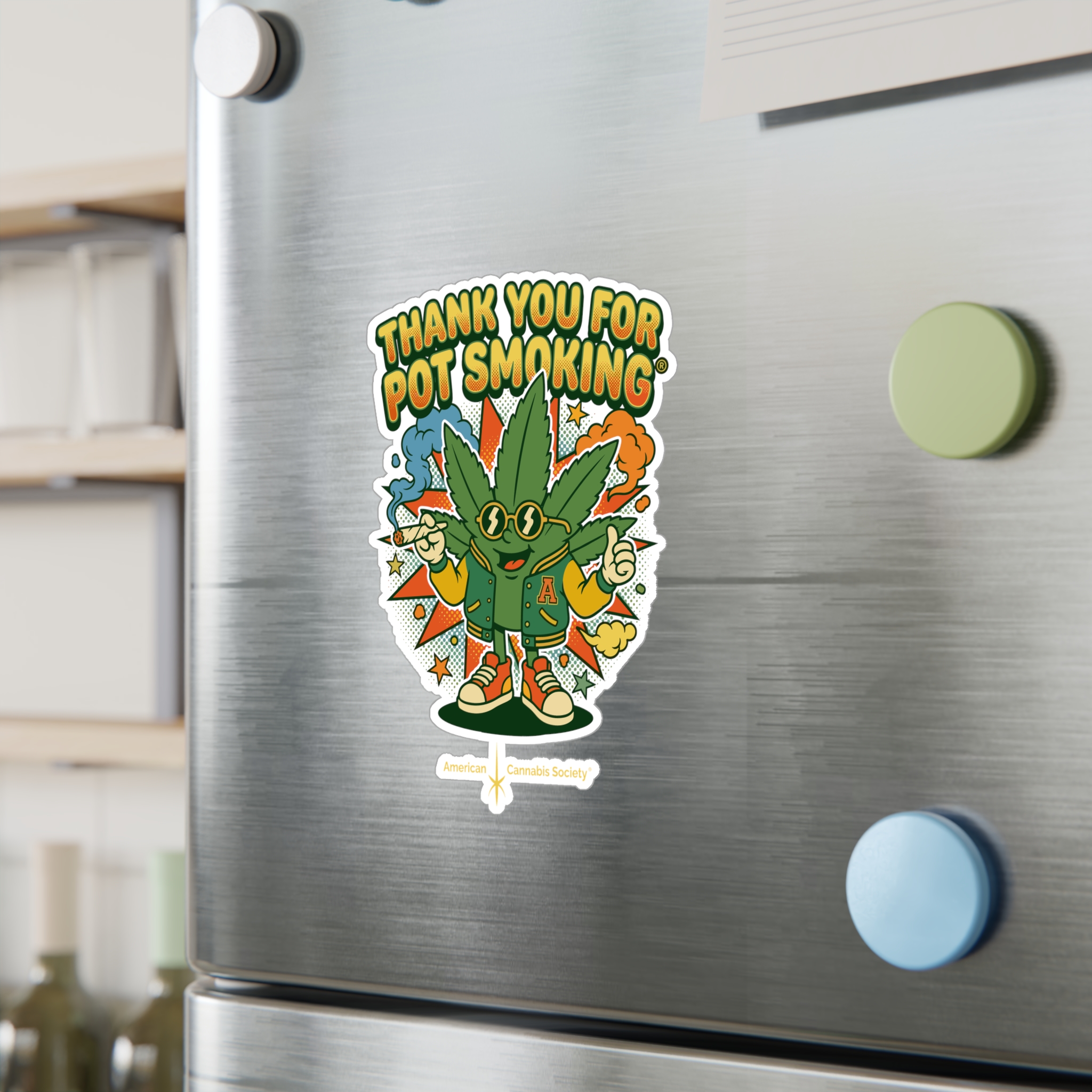 Thank You For Pot Smoking® Vinyl Sticker — Retro Cannabis Kiss-Cut Decal - Image 11