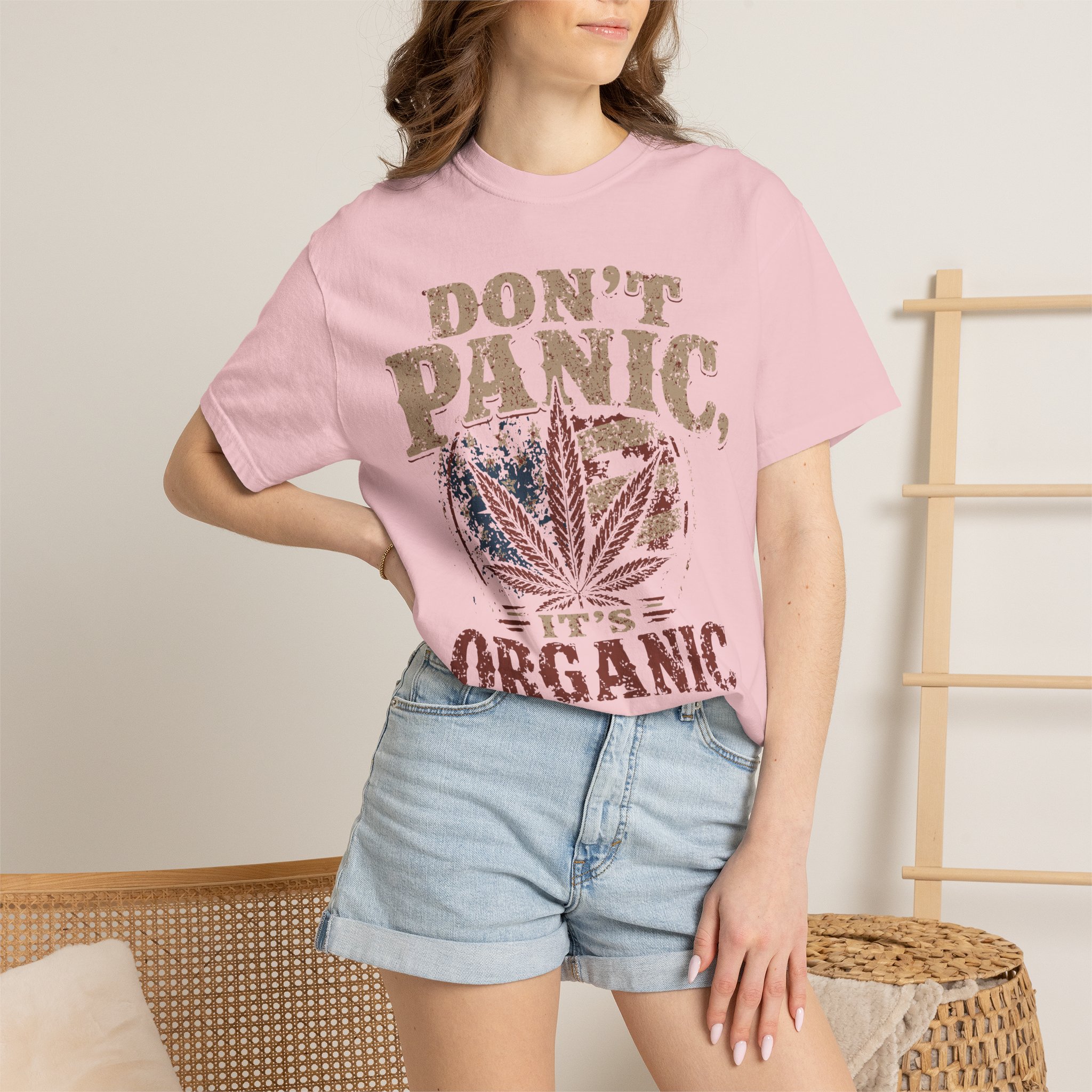 American Cannabis Society® “Don’t Panic It’s Organic” T-Shirt — Vintage Cannabis Leaf Graphic Tee - Image 55