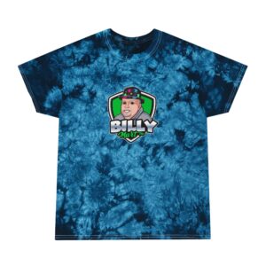Tie-Dye Tee — Blue Crystal "Billy" Logo Shirt