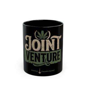 American Cannabis Society® "Joint Venture" Black Ceramic Coffee Mug (11oz & 15oz)