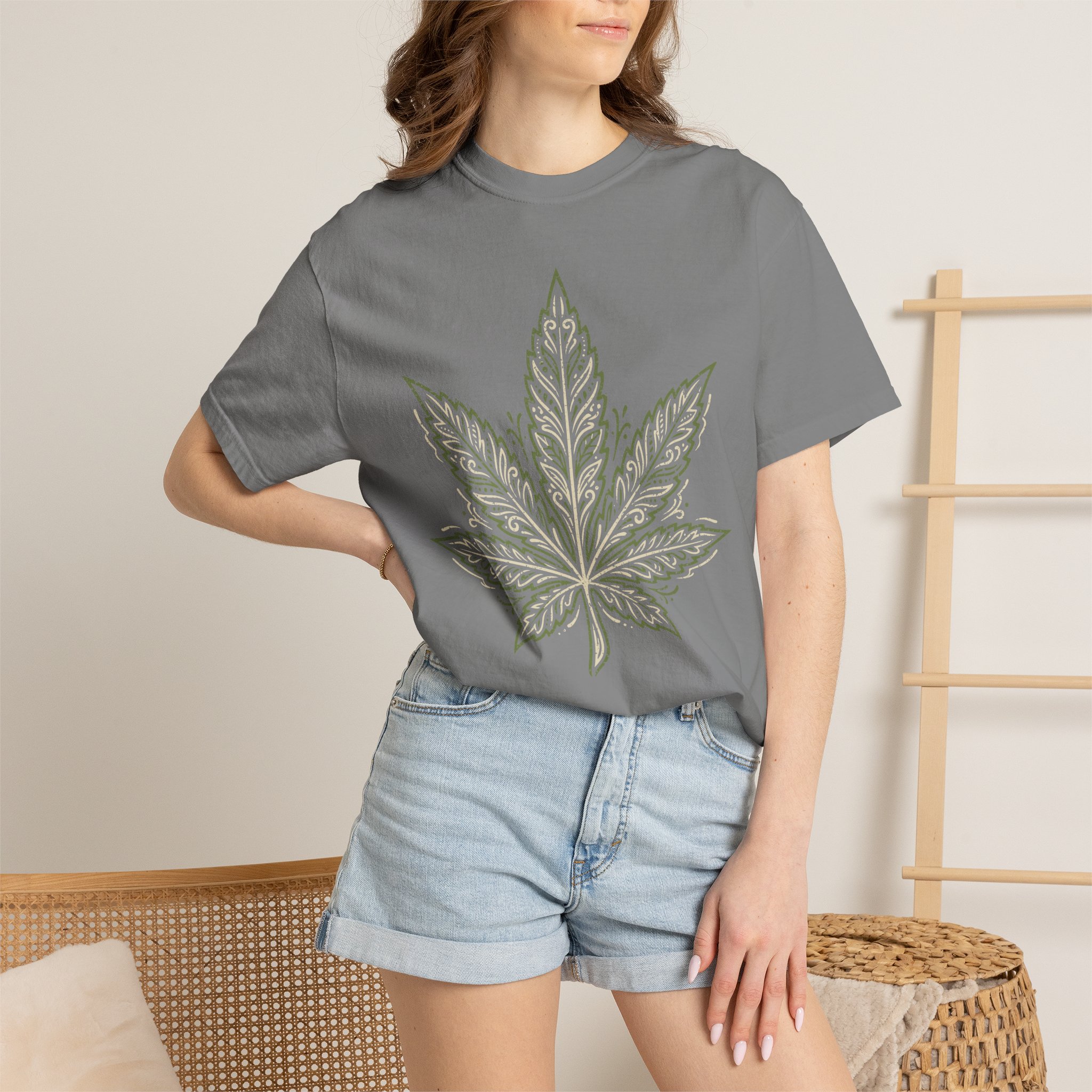 Cannabis Leaf Graphic T-Shirt – American Cannabis Society® Minimal Tee - Image 36