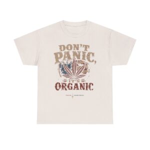 American Cannabis Society® "Don't Panic It's Organic" Vintage T-Shirt — Cannabis Leaf Tee