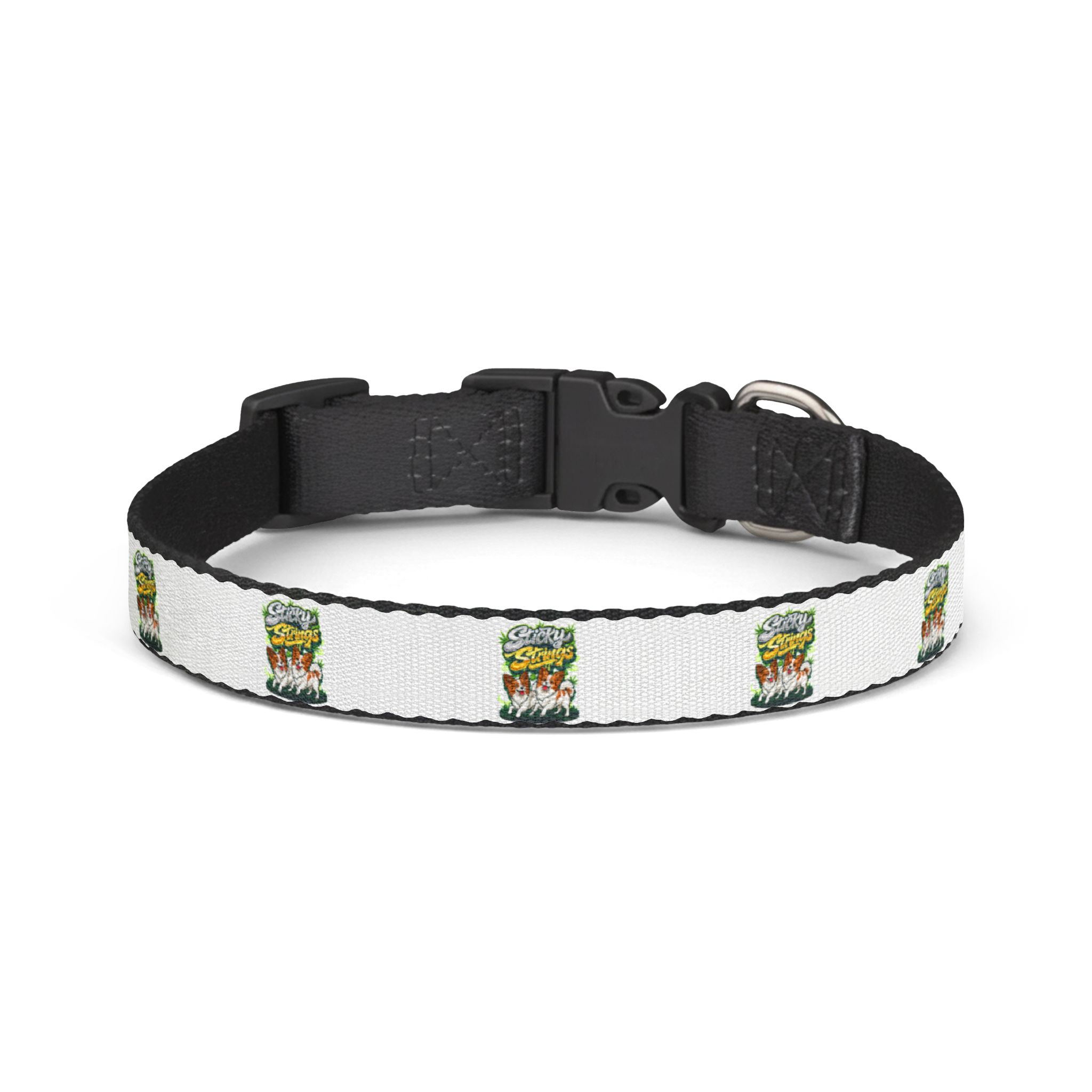 Green Cactus Pattern Clip-On Pet Collar — Adjustable Dog Collar