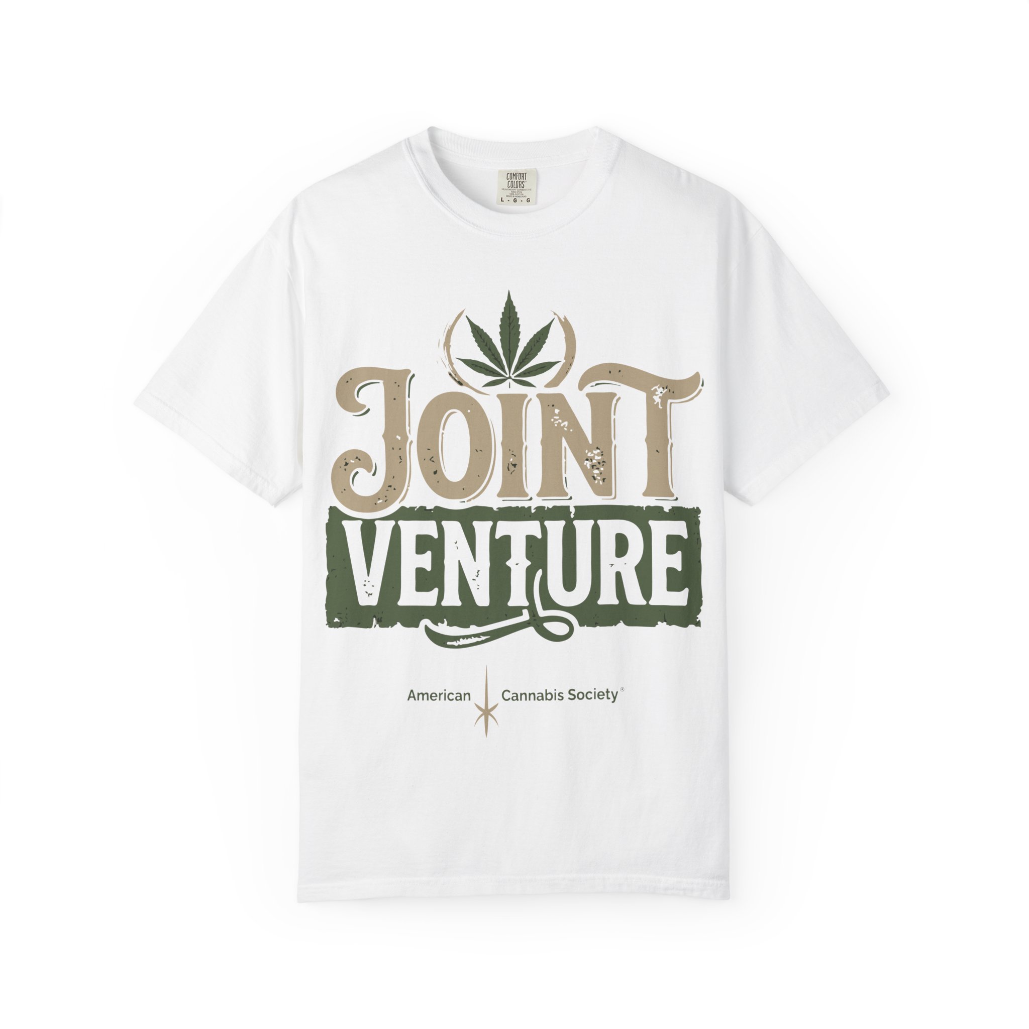 American Cannabis Society® Joint Venture T-Shirt — Cannabis Leaf Vintage Graphic Tee