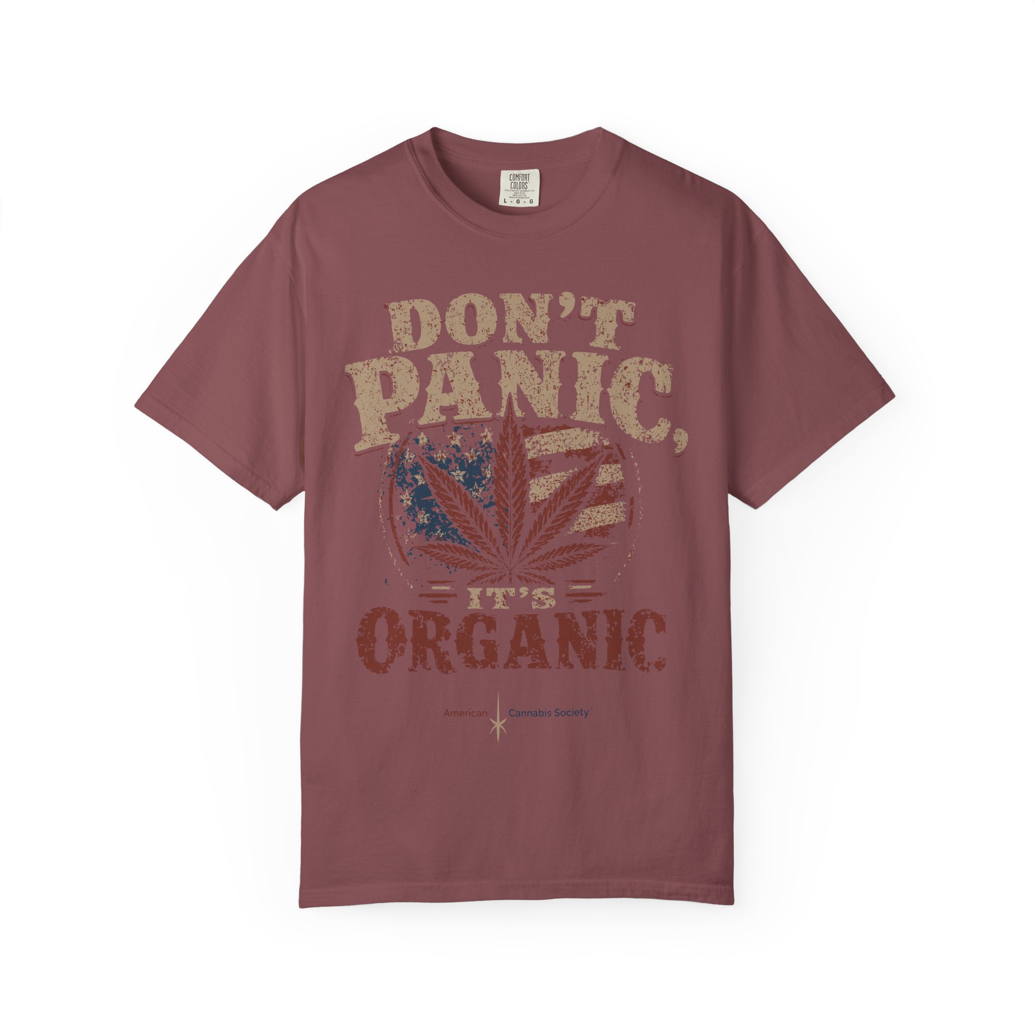 American Cannabis Society® “Don’t Panic It’s Organic” T-Shirt — Vintage Cannabis Leaf Graphic Tee - Image 20