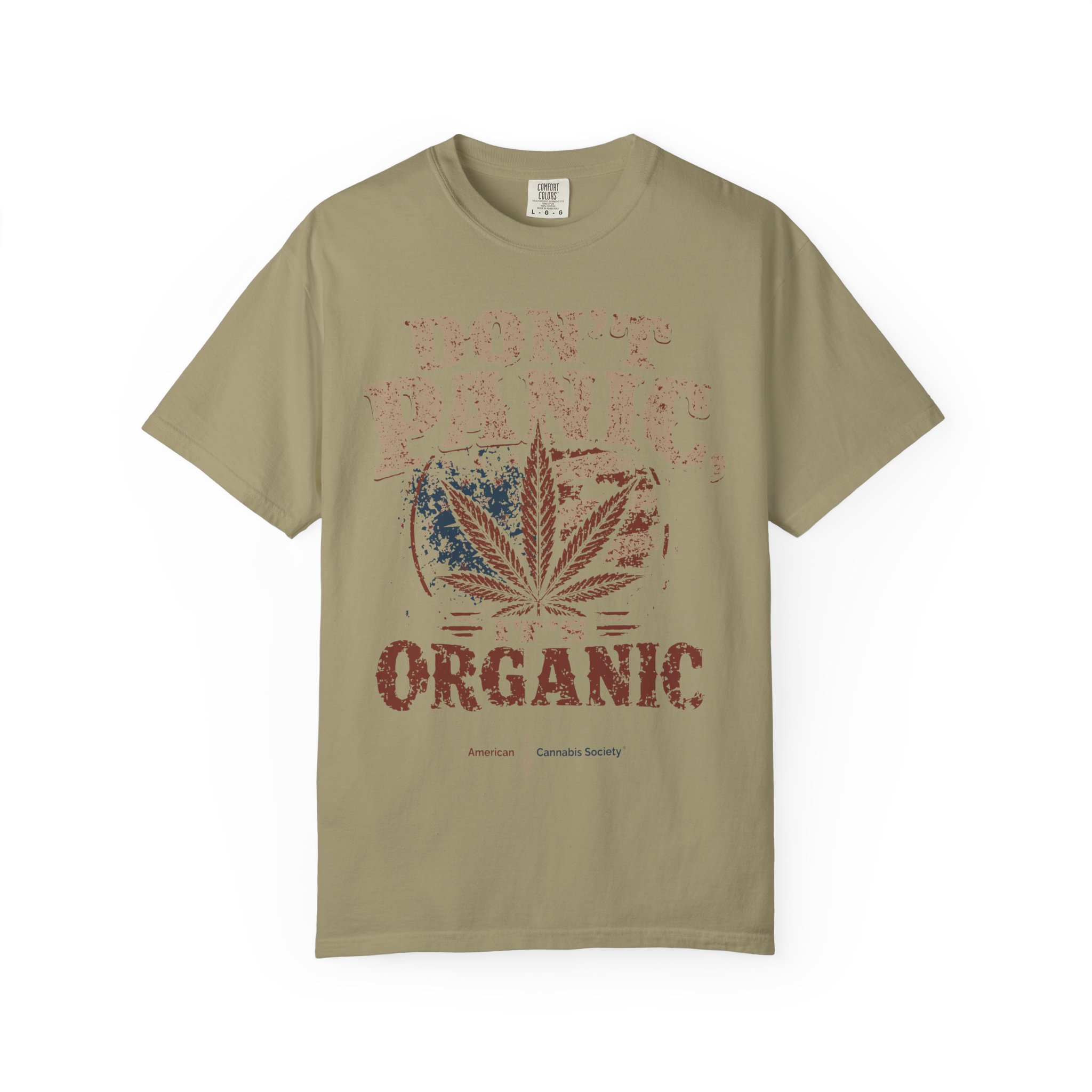 American Cannabis Society® “Don’t Panic It’s Organic” T-Shirt — Vintage Cannabis Leaf Graphic Tee - Image 24