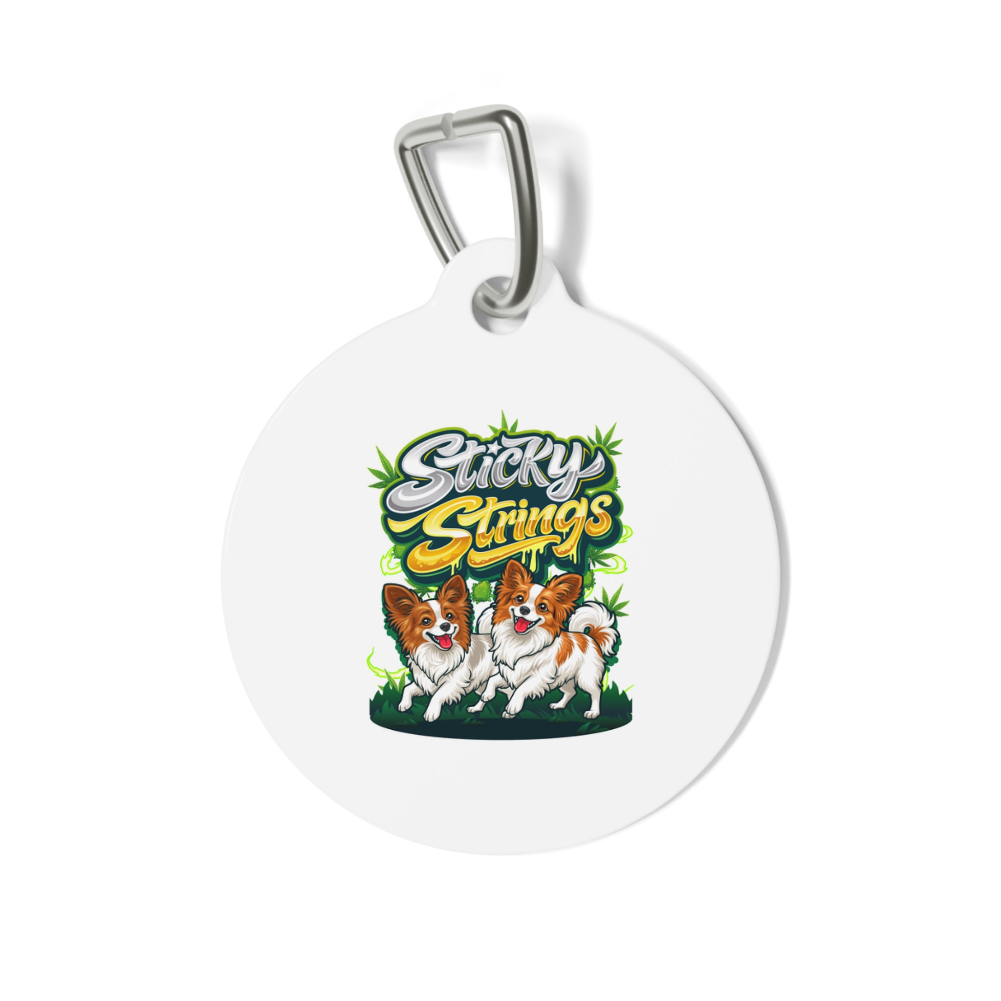 Sticky Strings™ Pet ID Tag — Cute Papillon Dog Tag - Image 4