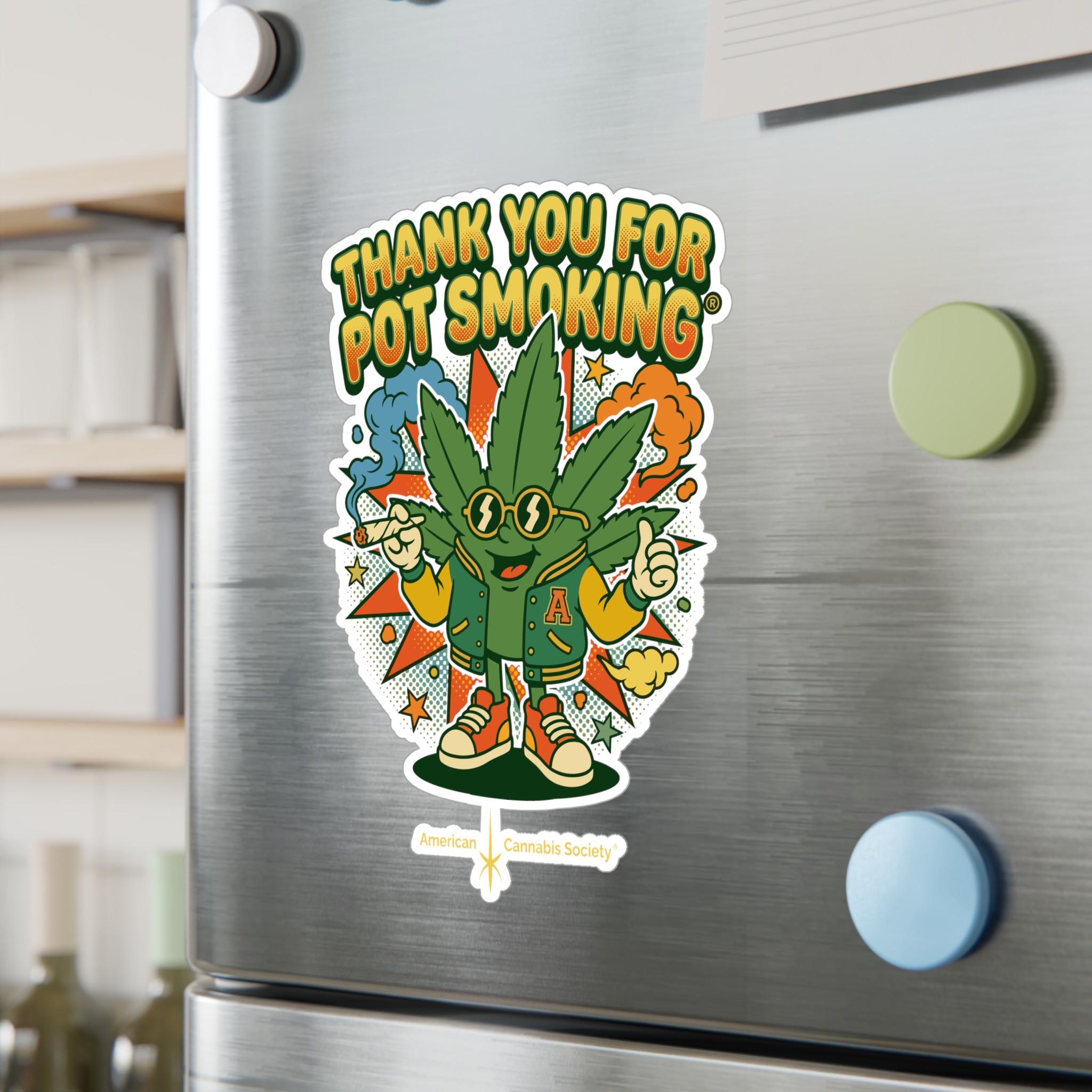 Thank You For Pot Smoking® Vinyl Sticker — Retro Cannabis Kiss-Cut Decal - Image 15
