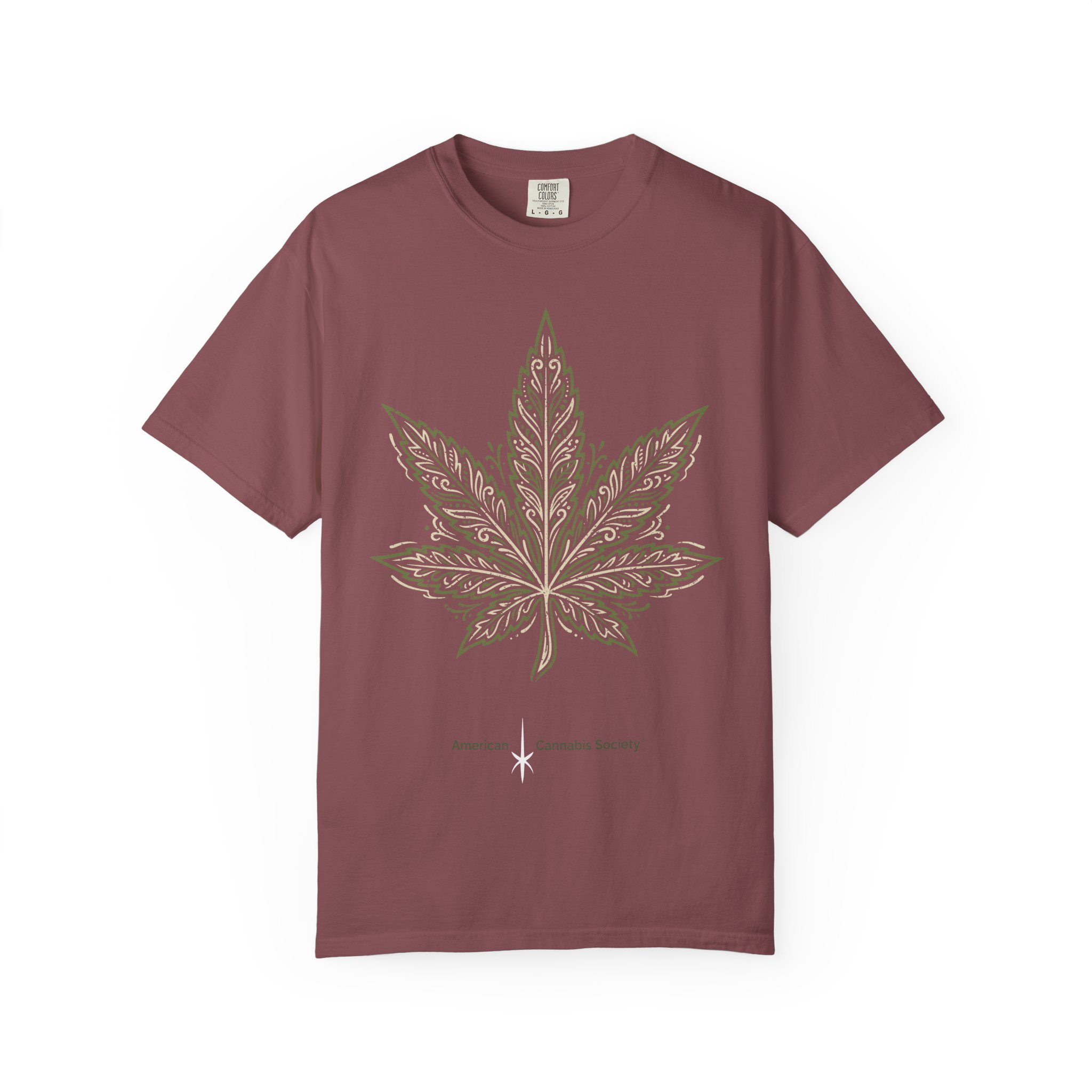 Cannabis Leaf Graphic T-Shirt – American Cannabis Society® Minimal Tee - Image 13