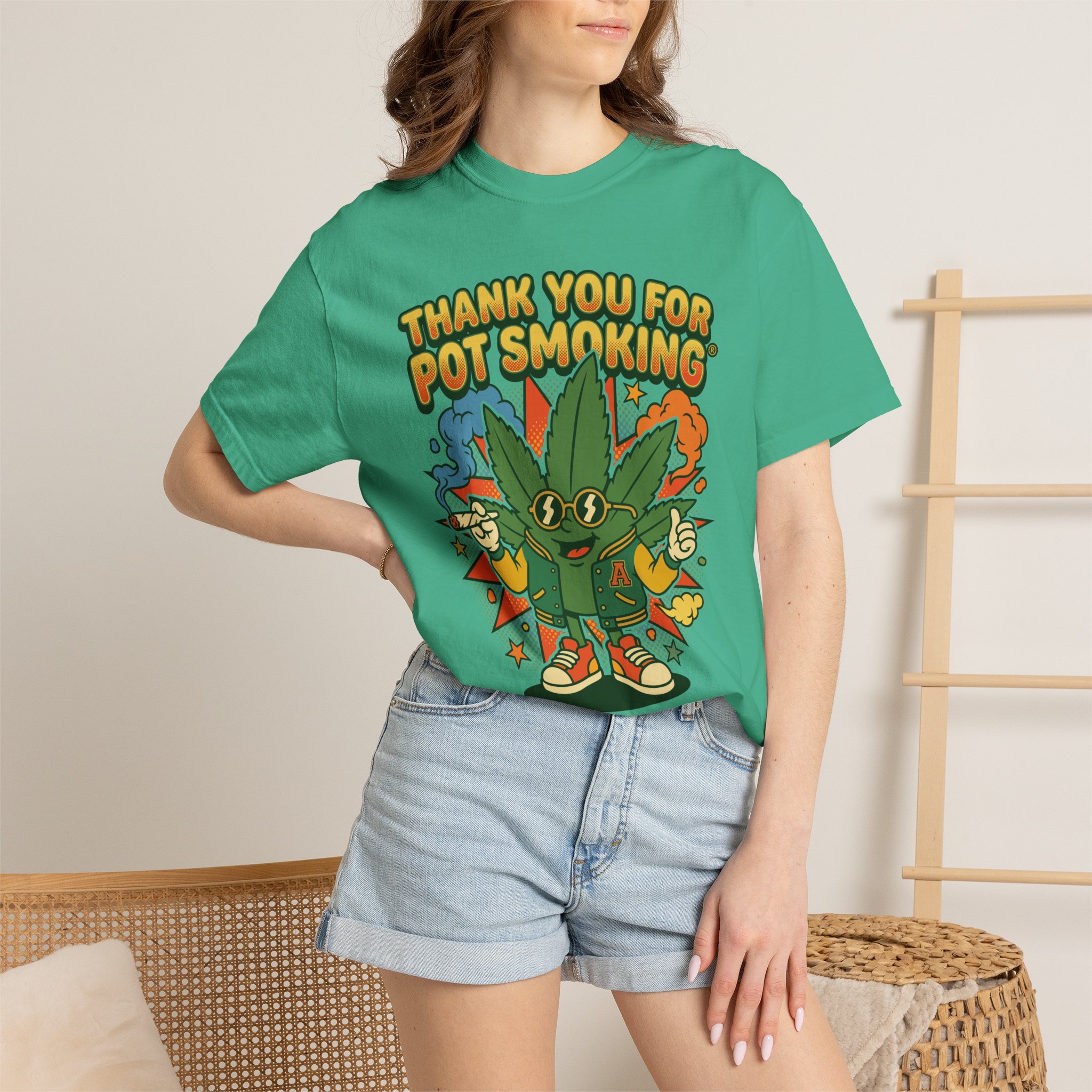 Thank You For Pot Smoking® Retro Cartoon T-Shirt - Image 36
