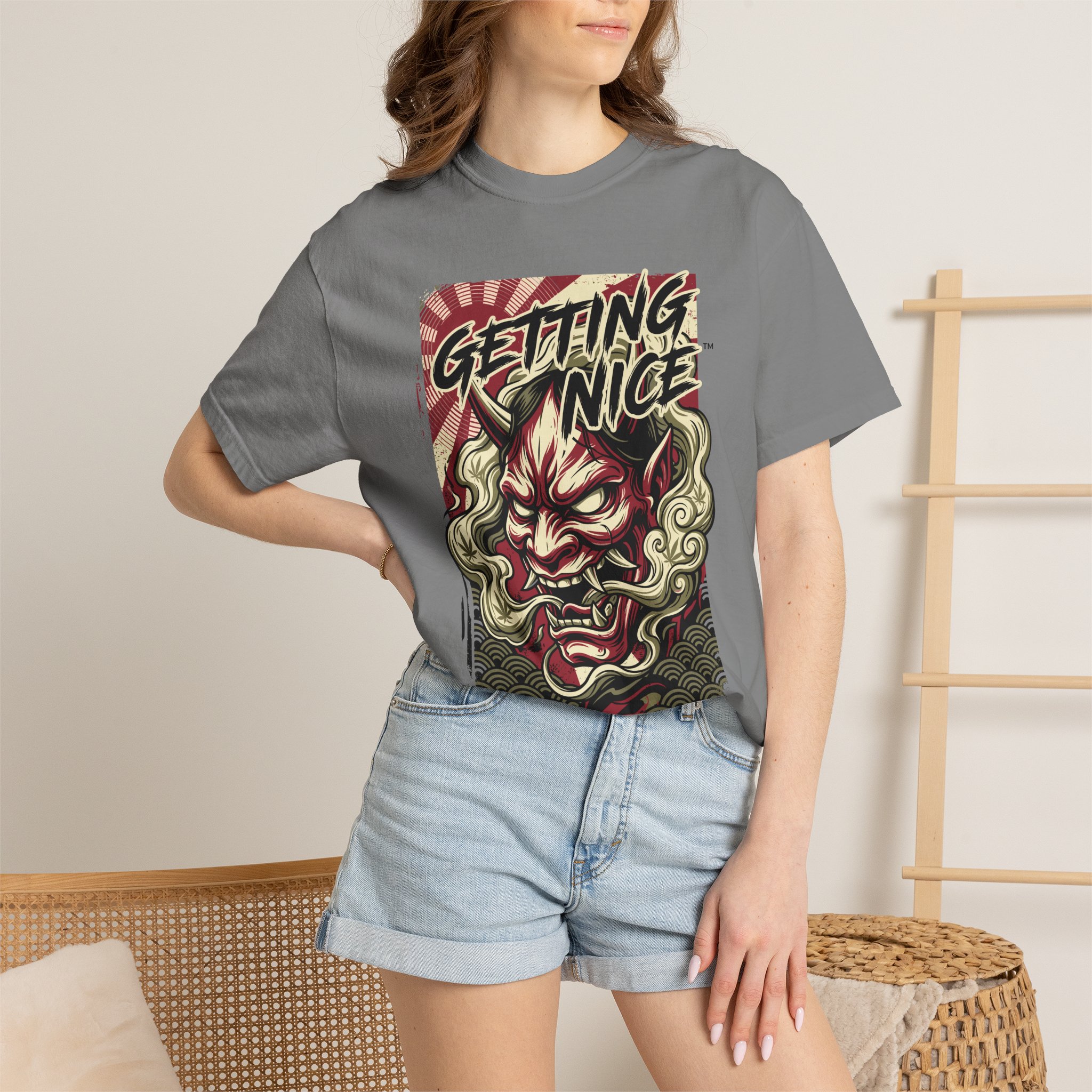 Getting Nice™ Oni Graphic T-Shirt — Japanese Demon Streetwear Tee - Image 20