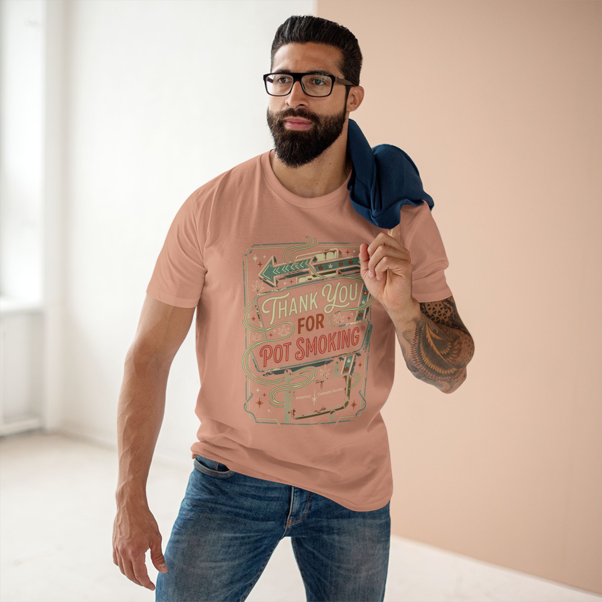 Thank You for Pot Smoking T-Shirt – Retro Cannabis Graphic Tee - Image 23