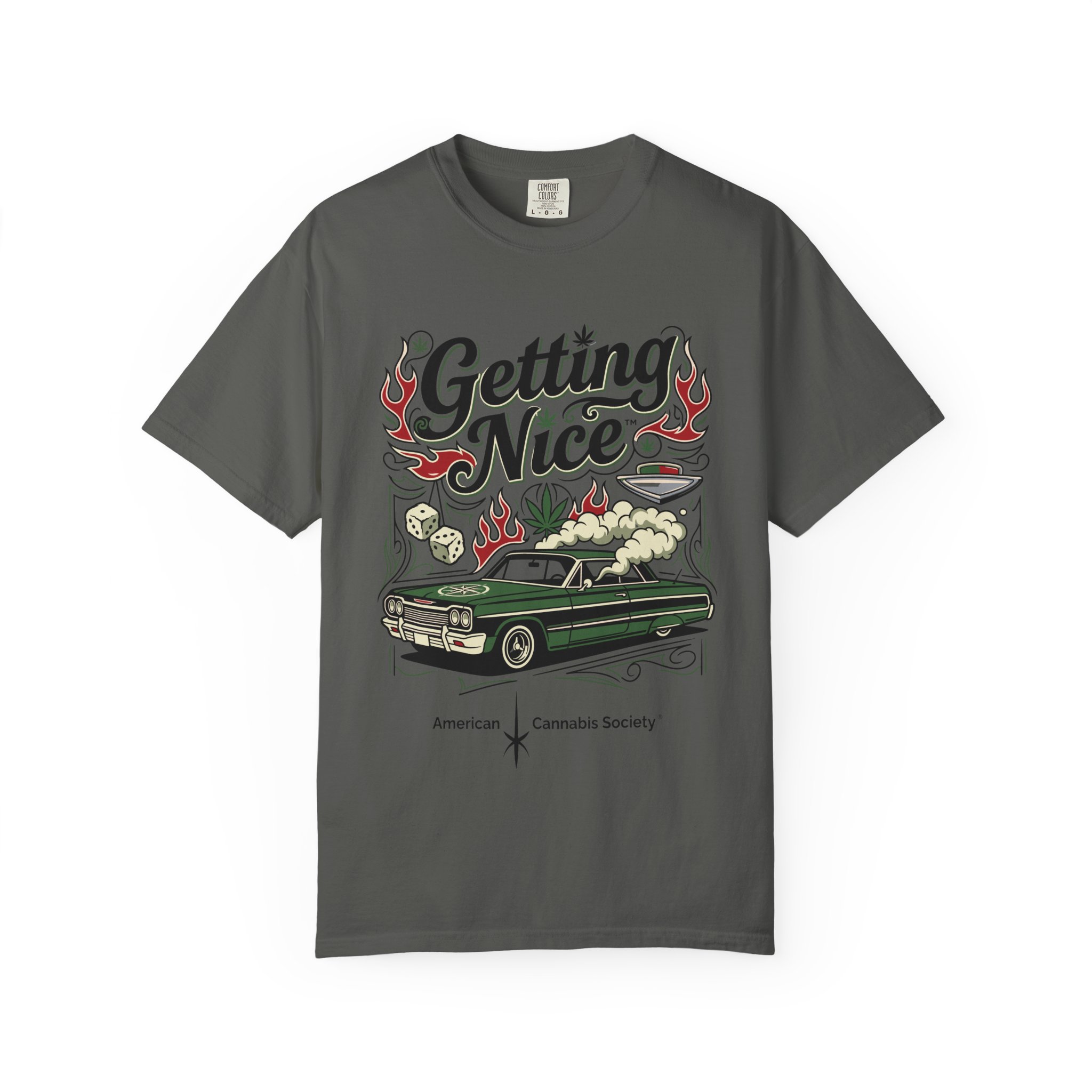 Getting Nice™ Lowrider T-Shirt — Cannabis Car Culture Graphic Tee - Image 29