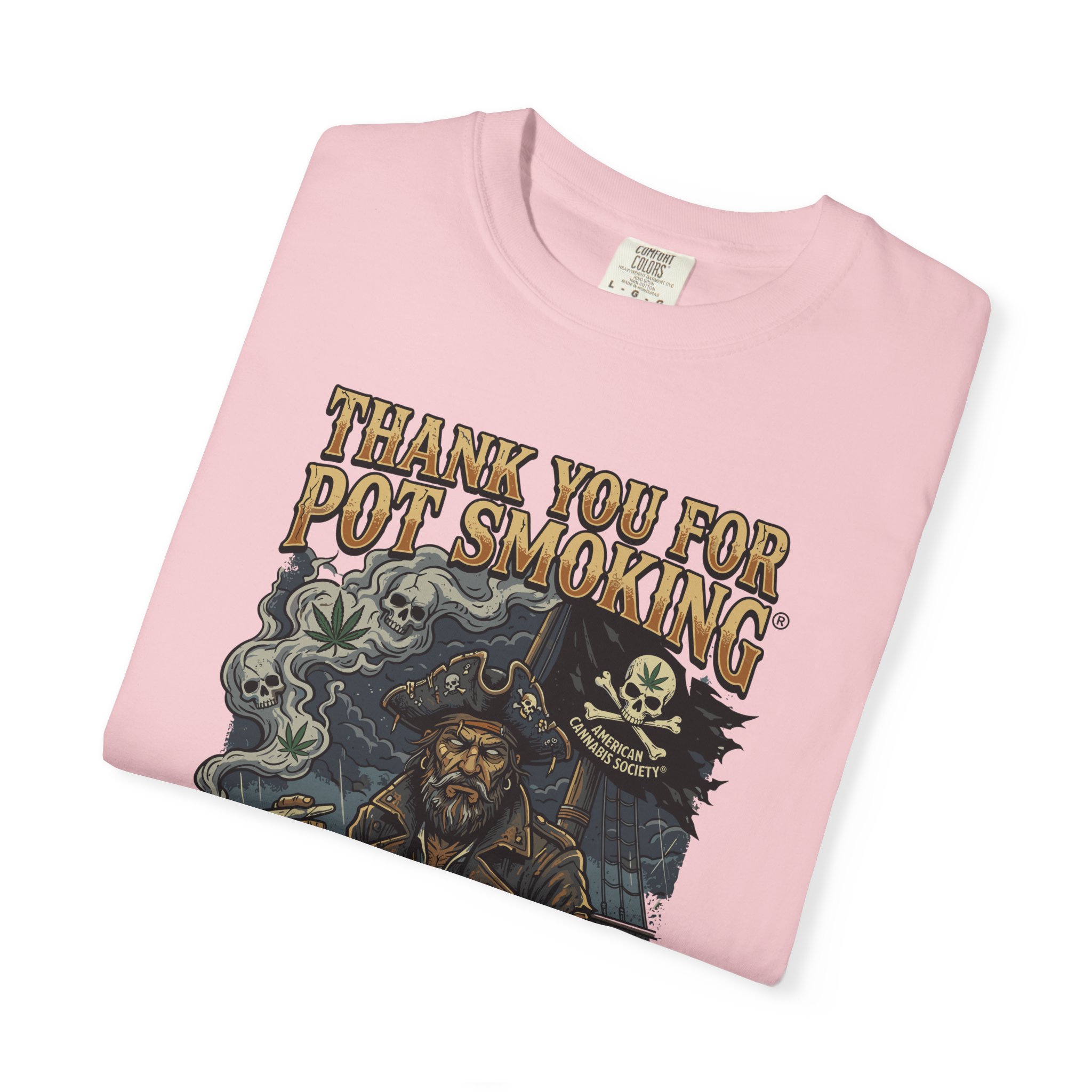 Thank You For Pot Smoking® Vintage Pirate Graphic T-Shirt - Image 51