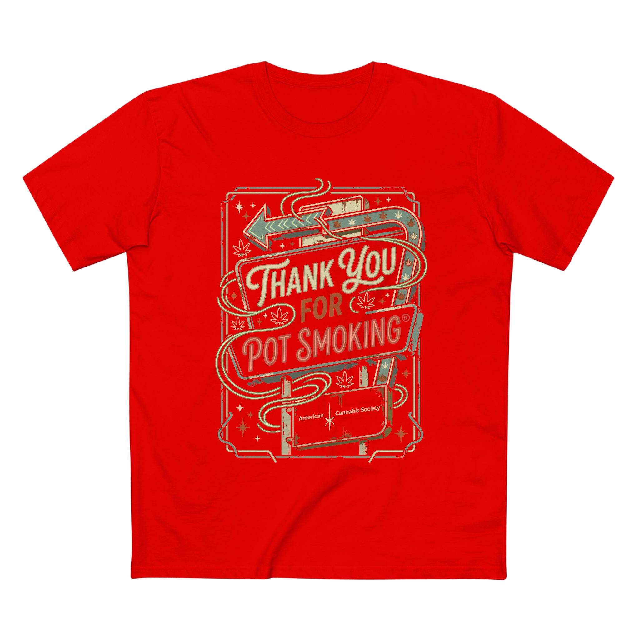 Thank You for Pot Smoking T-Shirt – Retro Cannabis Graphic Tee - Image 9