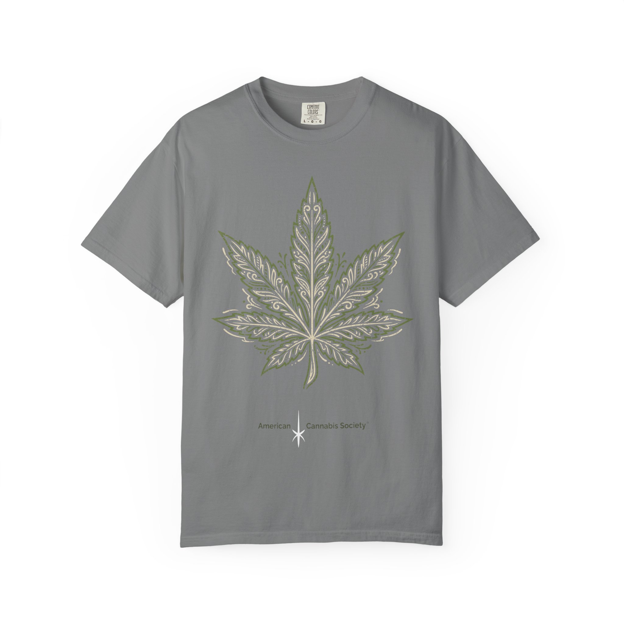 Cannabis Leaf Graphic T-Shirt – American Cannabis Society® Minimal Tee - Image 33